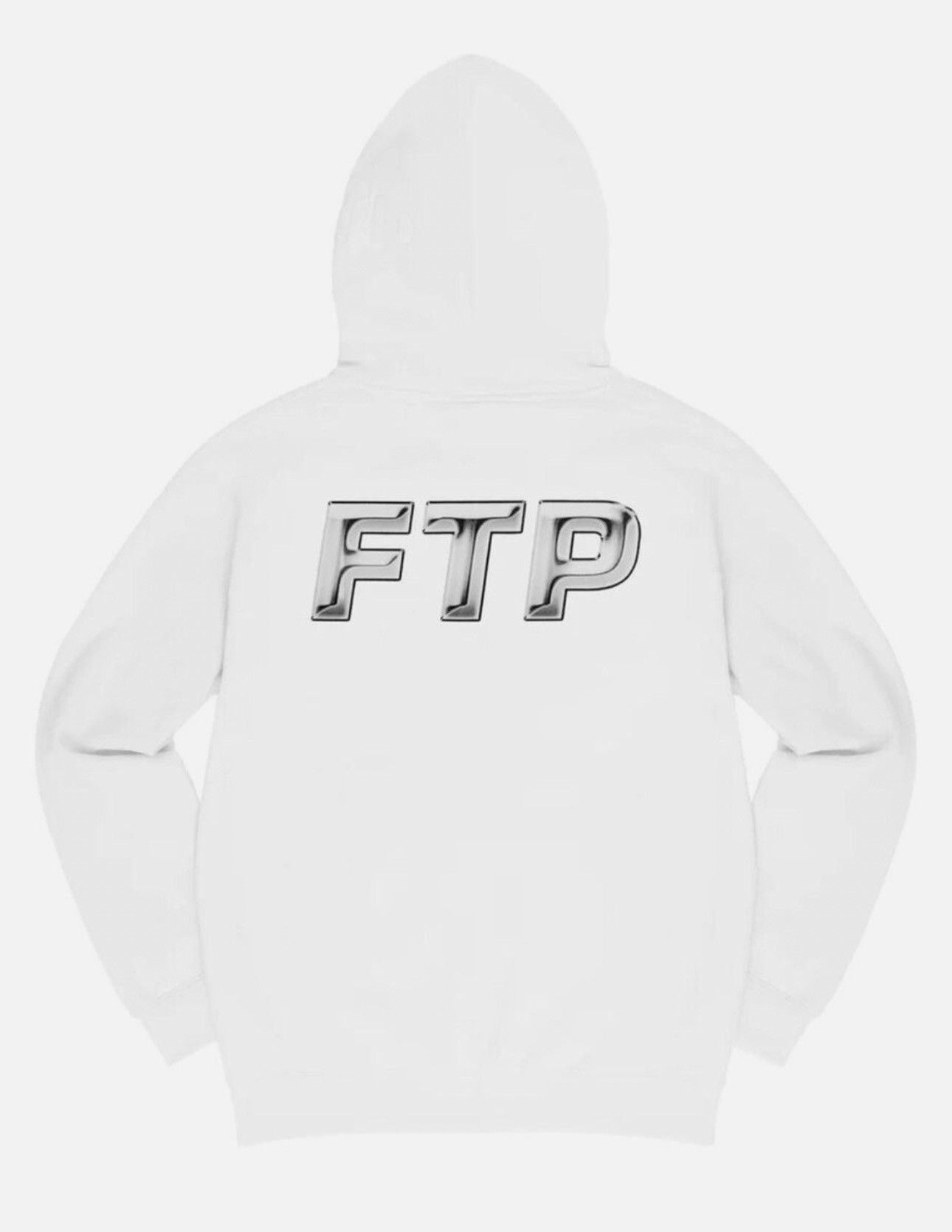 Fuck The Population FTP White Metallic Chrome Logo Hoodie Size US L / EU 52-54 / 3 - 4 Thumbnail