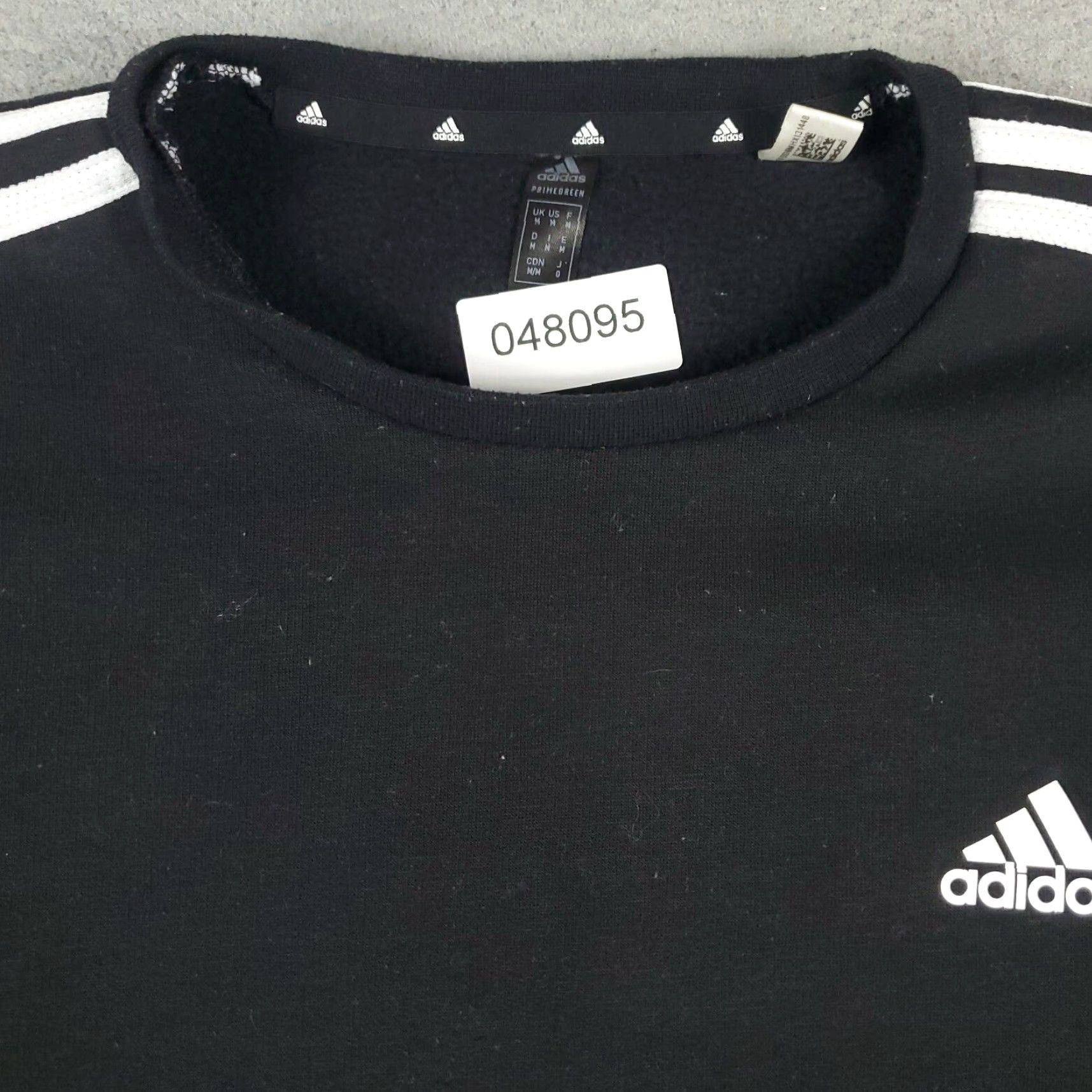 Adidas Adidas Mens Medium Black Crew Neck Cotton Blend Pullover Sweater Size US M / EU 48-50 / 2 - 2 Thumbnail