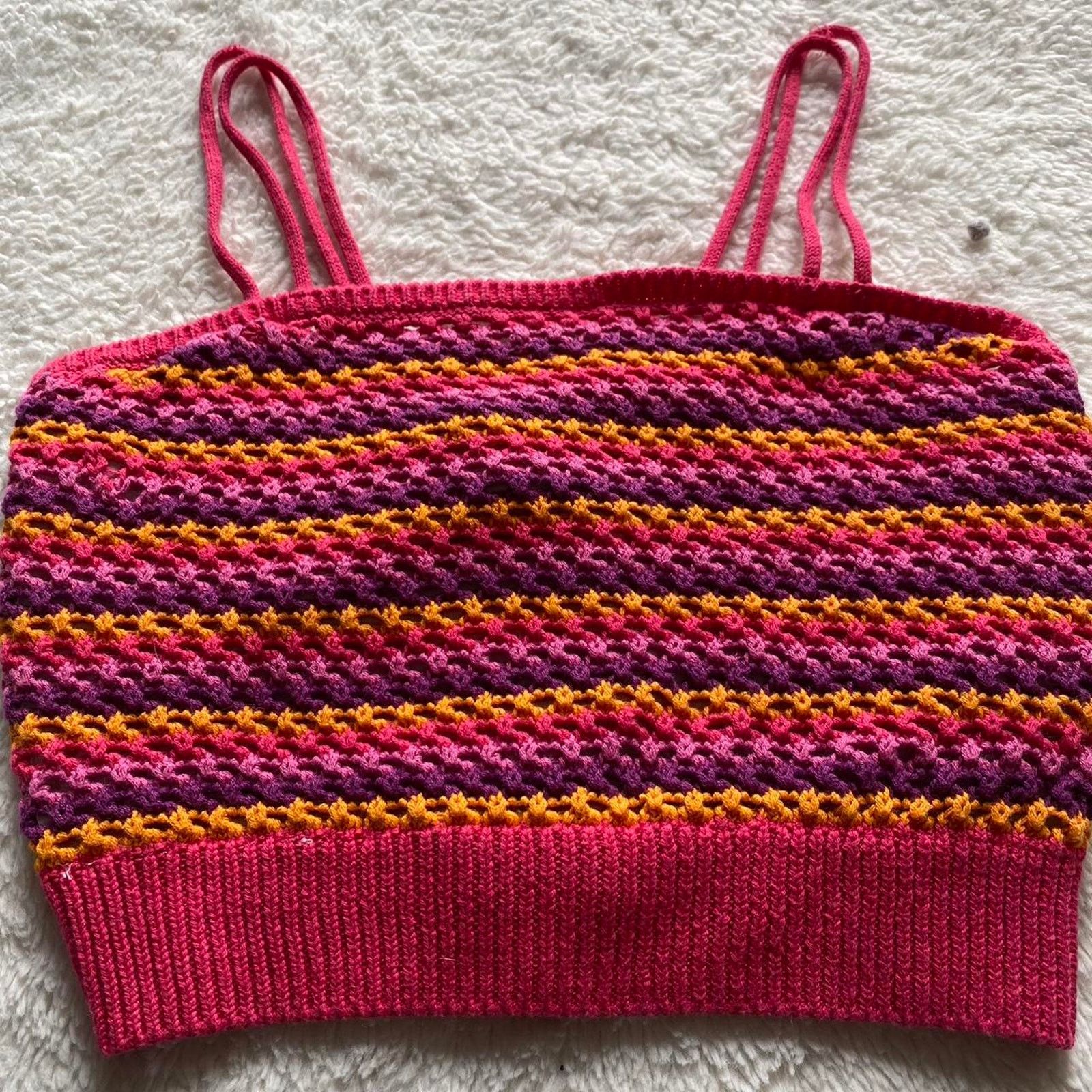 American Stitch Pink knit crop top Size M / US 6-8 / IT 42-44 - 2 Thumbnail