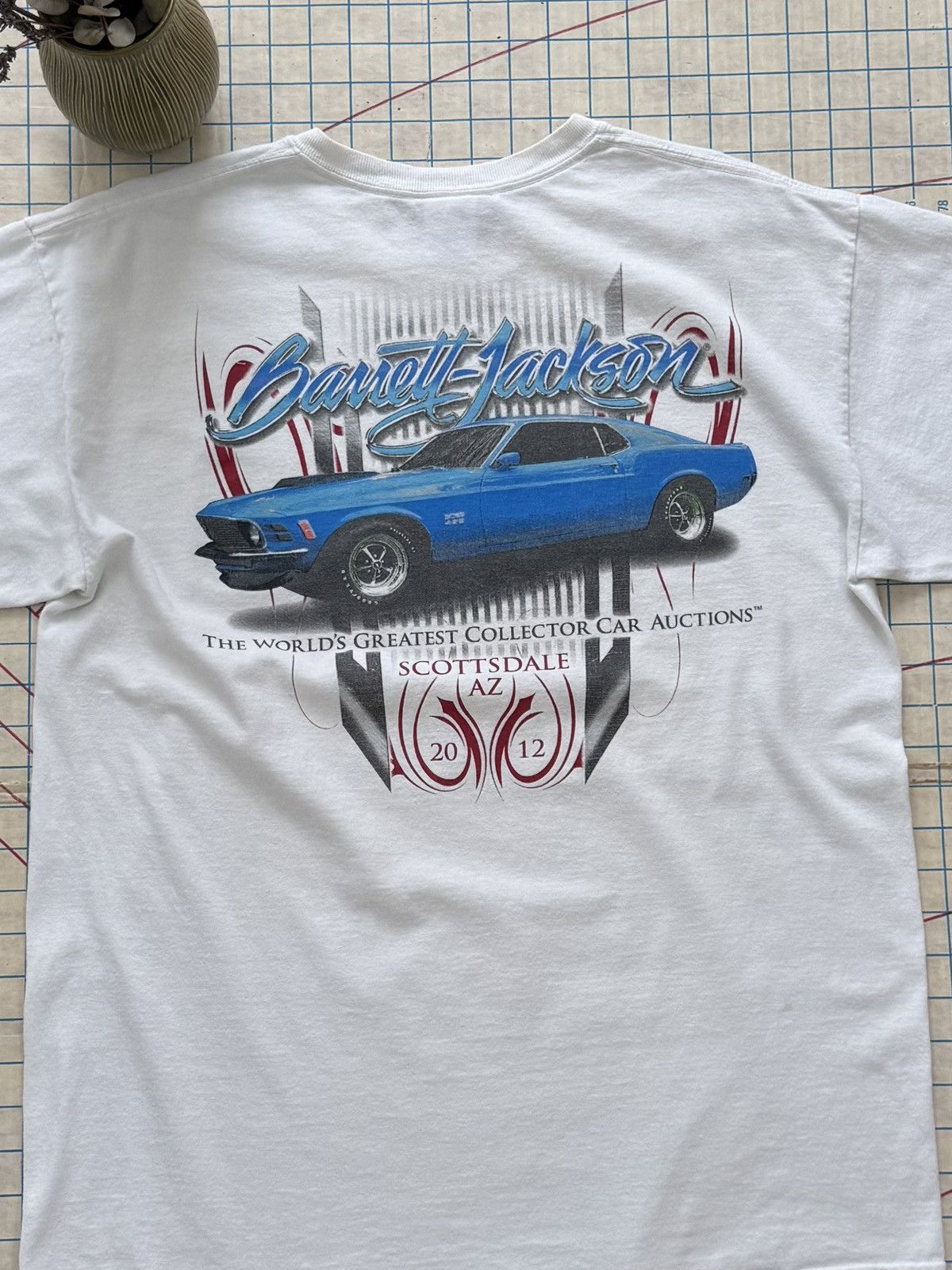 Vintage Barrett Jackson Collector Car Auction Graphic Tee Large Whit Size US L / EU 52-54 / 3 - 3 Thumbnail