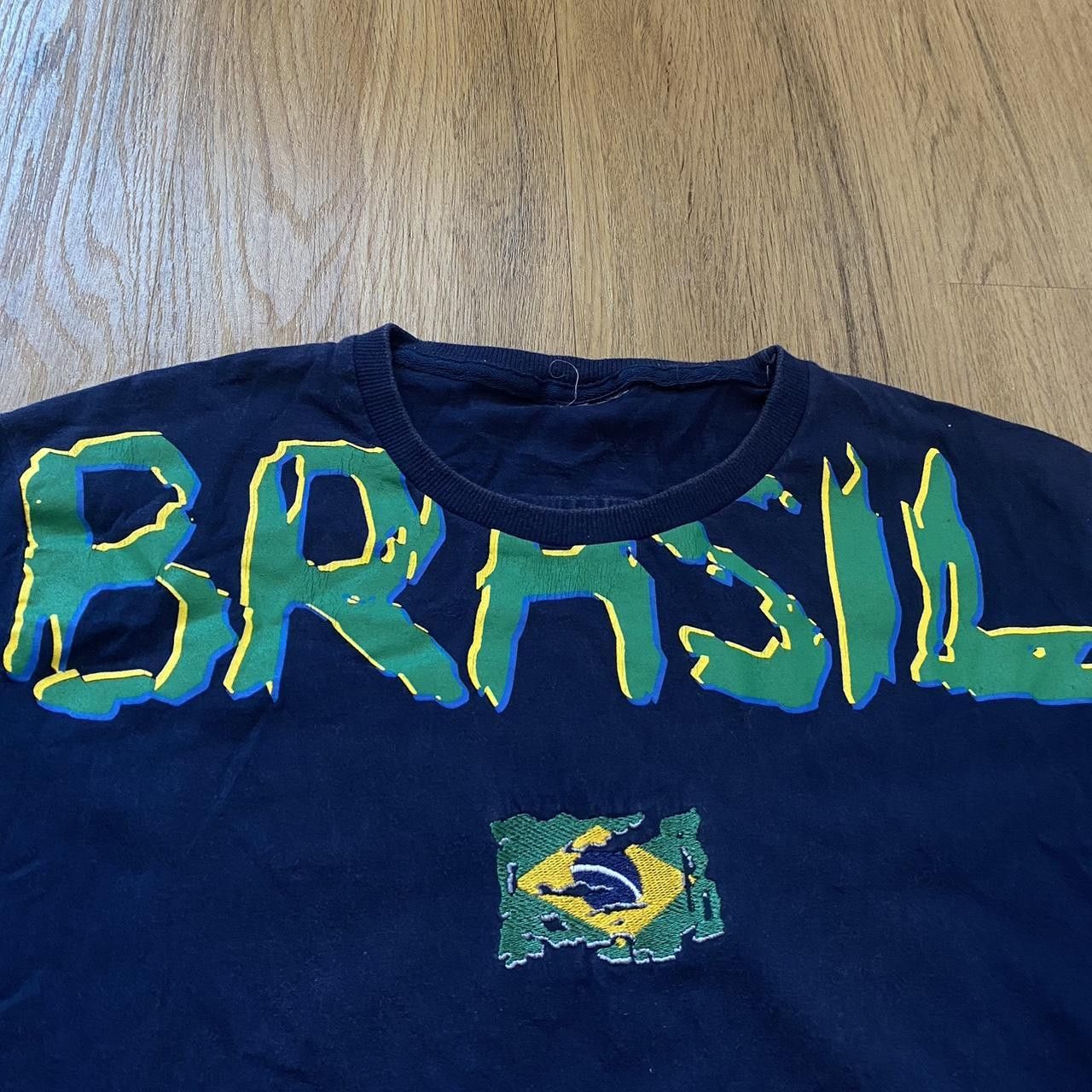 Other Navy and green Brazil t-shirt Big Print Vintage y2k Size US L / EU 52-54 / 3 - 3 Thumbnail
