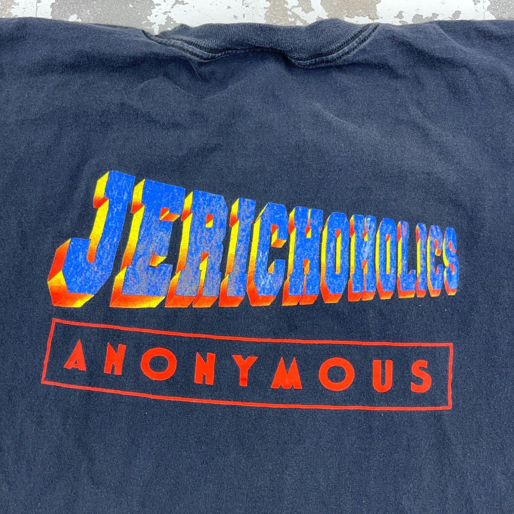 AAA VINTAGE WCW Nike Shirt Men XL Black Tee Chris Jericho Nitro Wrestling 90s Adult Faded Size US XL / EU 56 / 4 - 4 Thumbnail