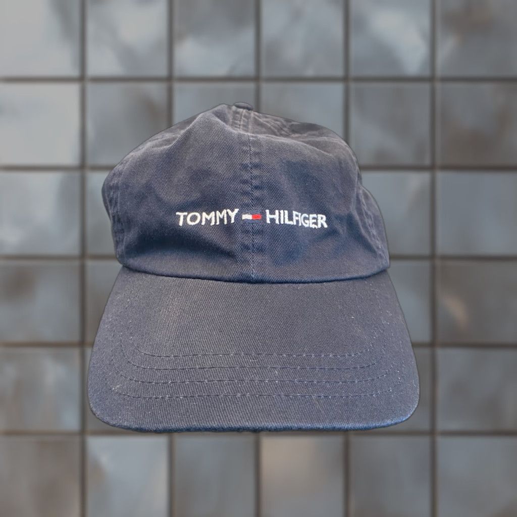 Tommy Hilfiger Tommy Hilfiger Hat Adult One Size Blue Adjustable Twill Embroidered Strapback Mens Size ONE SIZE - 1 Thumbnail