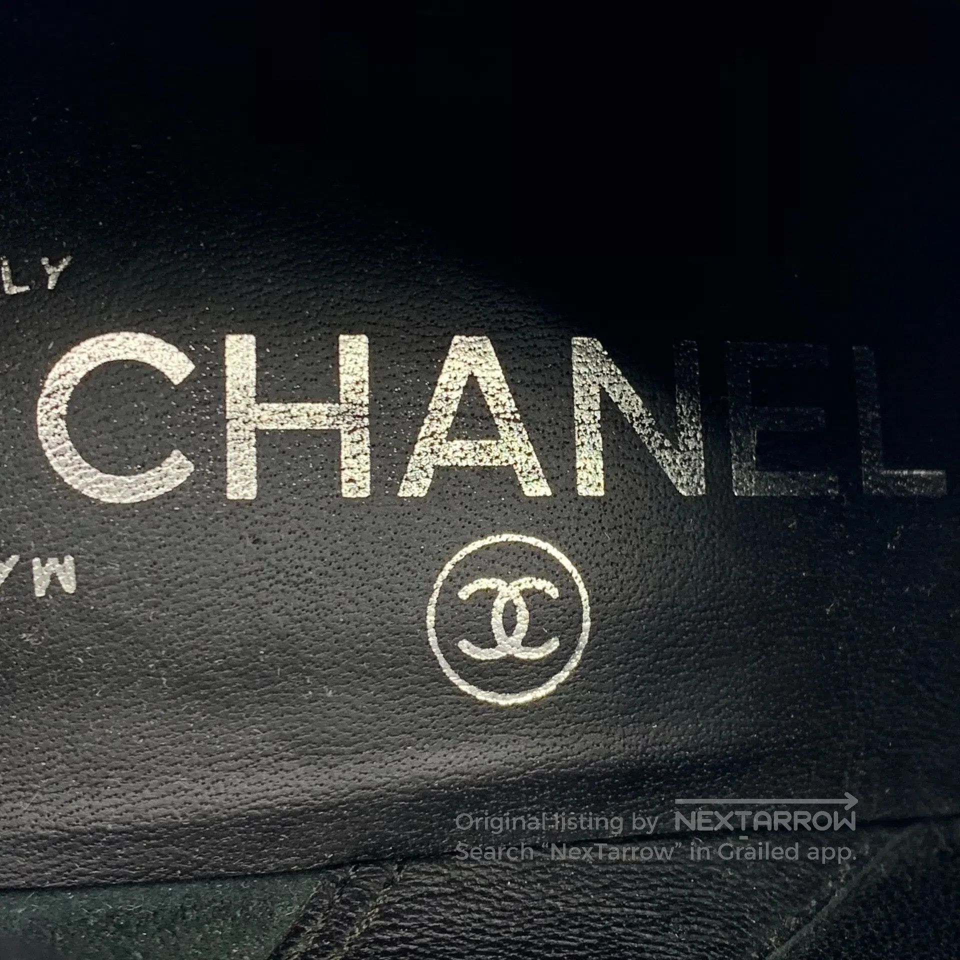 Chanel Chanel Black Leather Pearl Button Chunky Heel High Heels| Size US 5.5 / IT 35.5 - 8 Thumbnail
