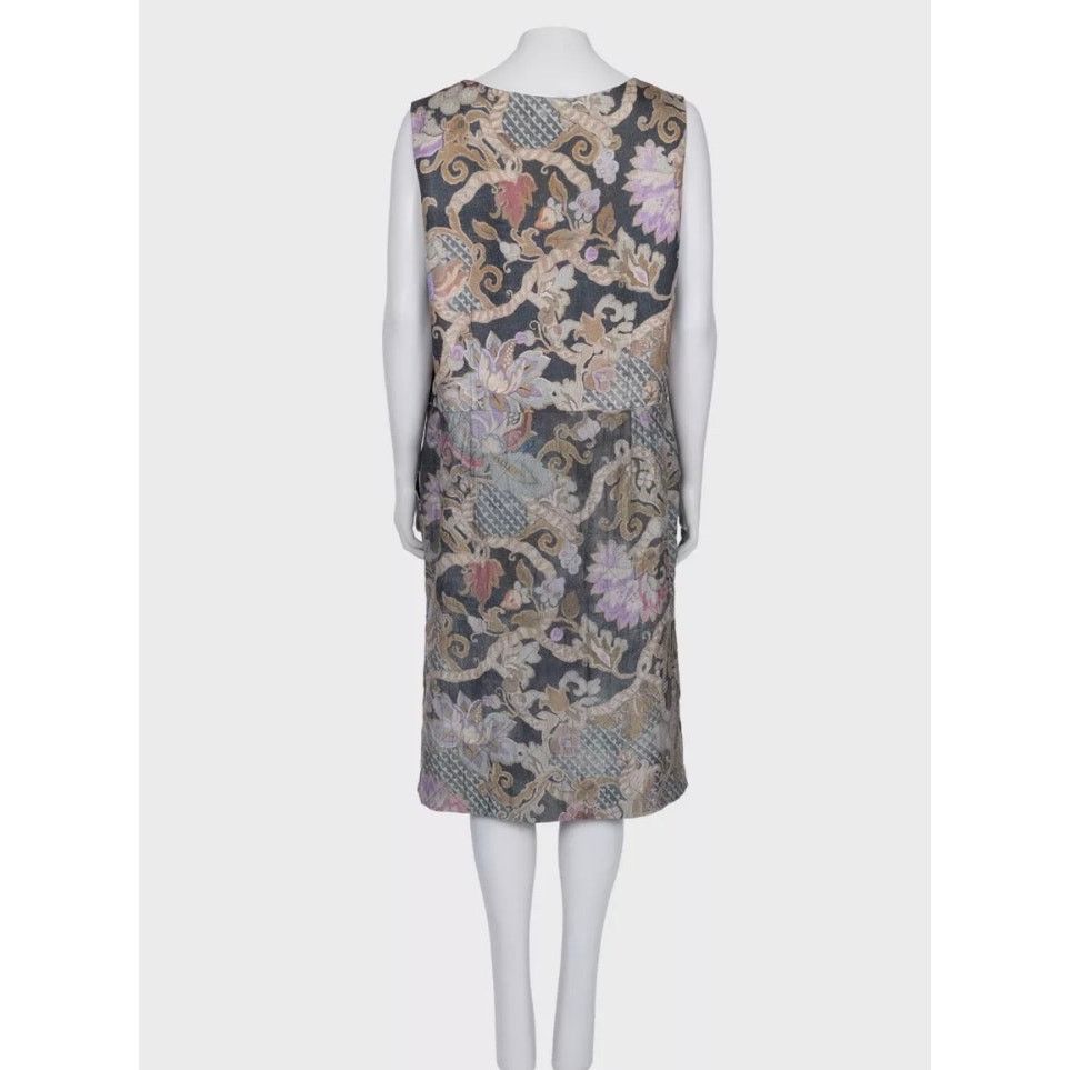 Dries Van Noten Dries Van Noten Wool & Silk Floral Print Midi Dress EU44 Size L / US 10 / IT 46 - 3 Thumbnail