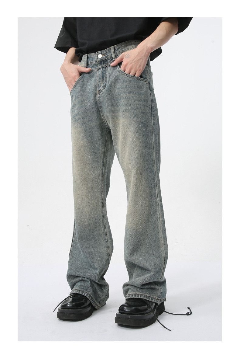 Japanese Brand × Jean Vintage high street distressed loose flared washed jeans Size US 32 / EU 48 - 4 Thumbnail