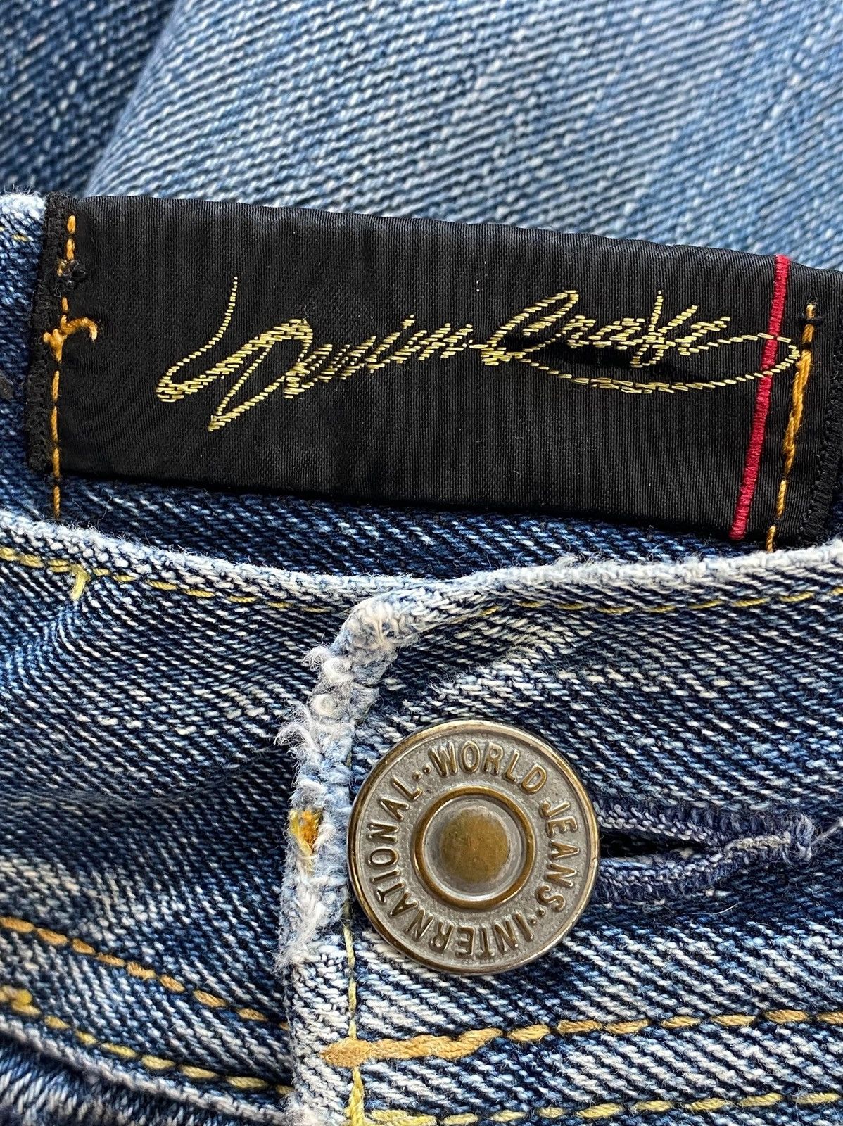 Japanese Brand Japanese Brand Faded Wash Patches Straight Leg Style Jeans Size US 34 / EU 50 - 10 Thumbnail