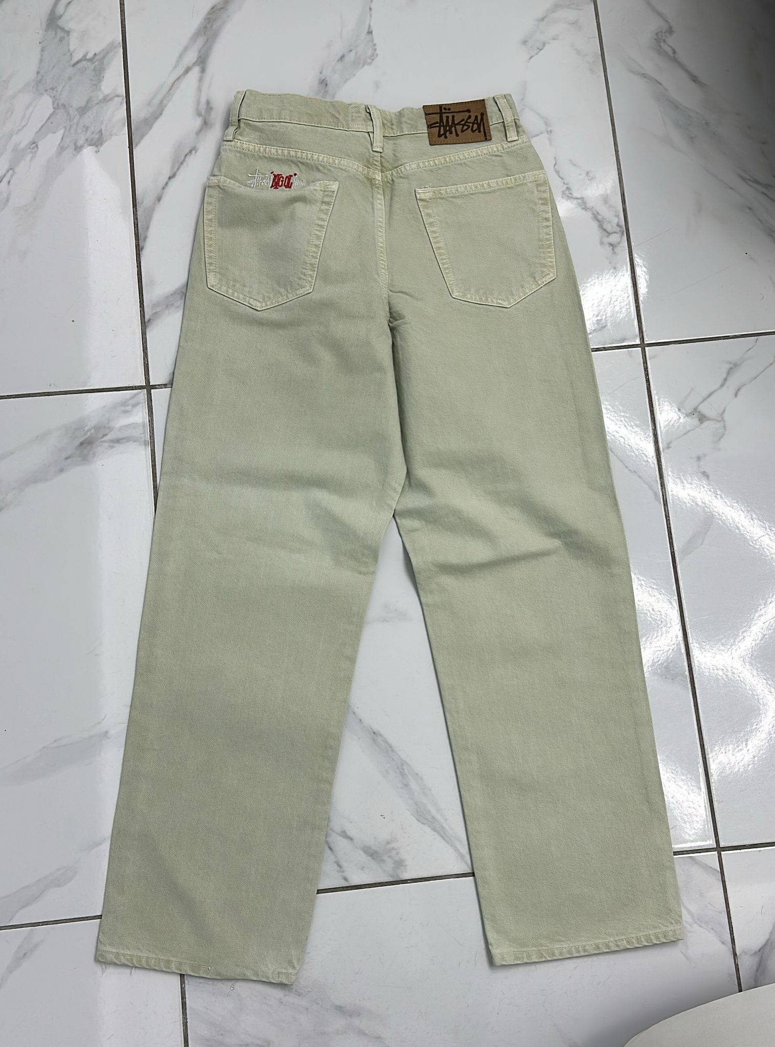Stussy × Vintage Stussy Double Dye Big 'Ol Jeans In Cream Size 28 Size US 28 / EU 44 - 1 Thumbnail