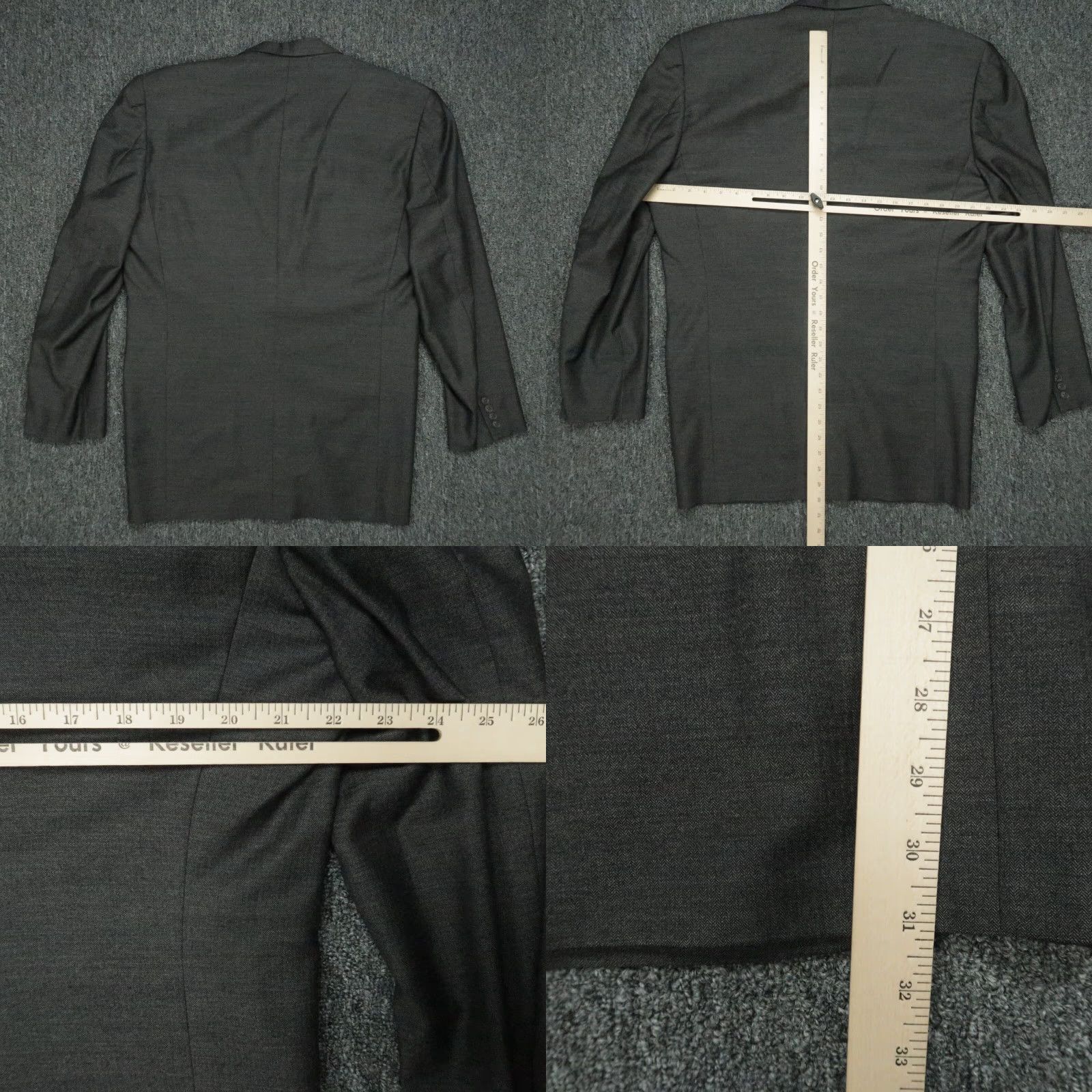 Ermenegildo Zegna Ermenegildo Zegna Blazer 42L Mens Gray Worsted Super 120s Wool Suit Jacket Size 42R - 8 Thumbnail