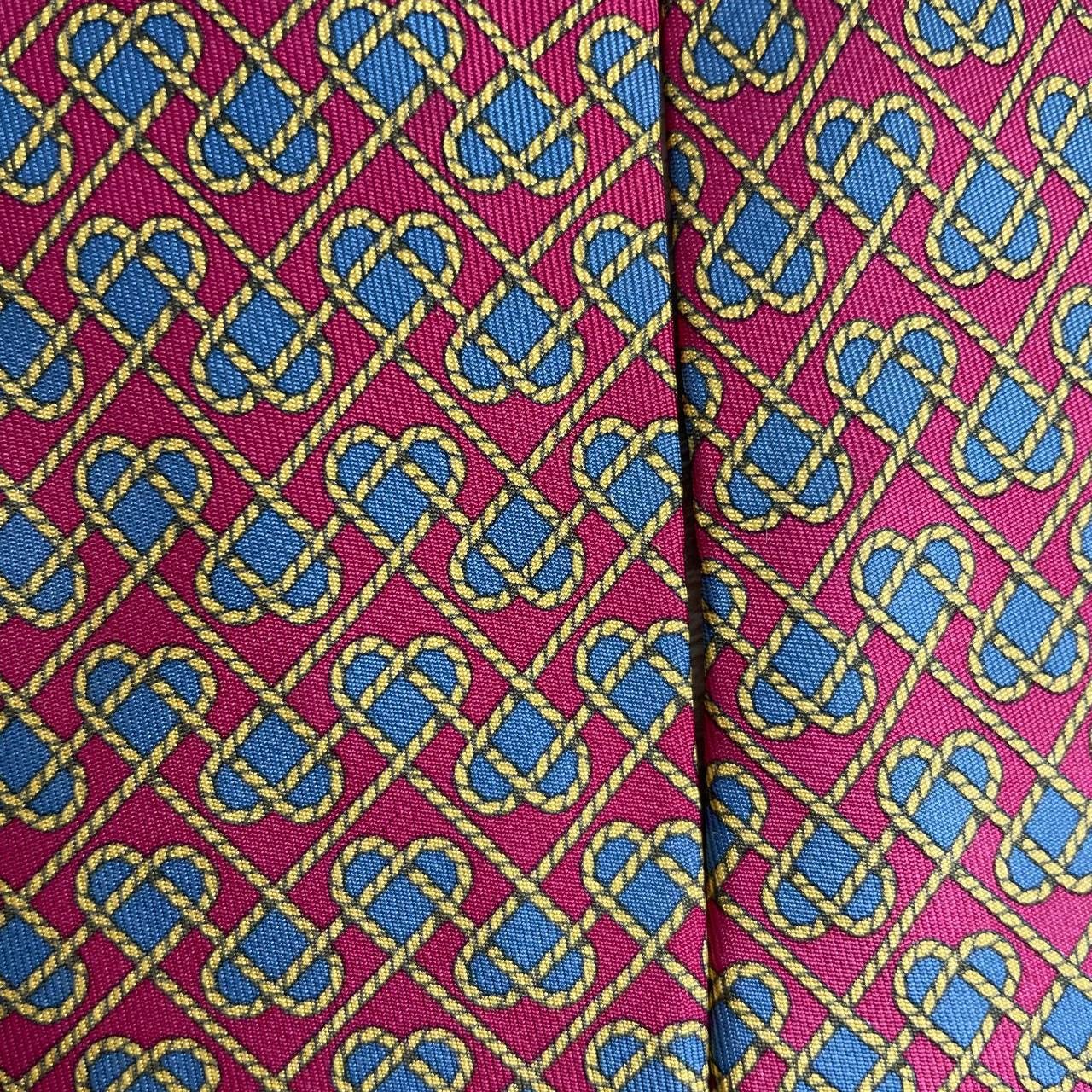 Hermes Hermes Paris Silk Tie 7308 EA Hearts Red Size ONE SIZE - 1 Thumbnail