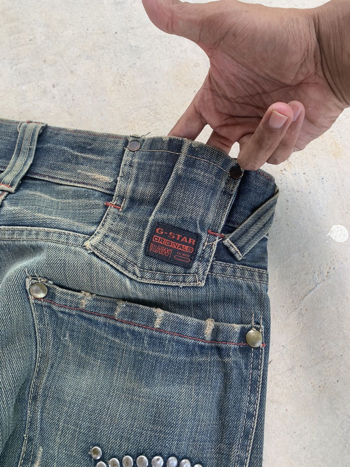 G-Star G Star Raw Distressed Jeans Pants Size US 34 / EU 50 - 7 Thumbnail