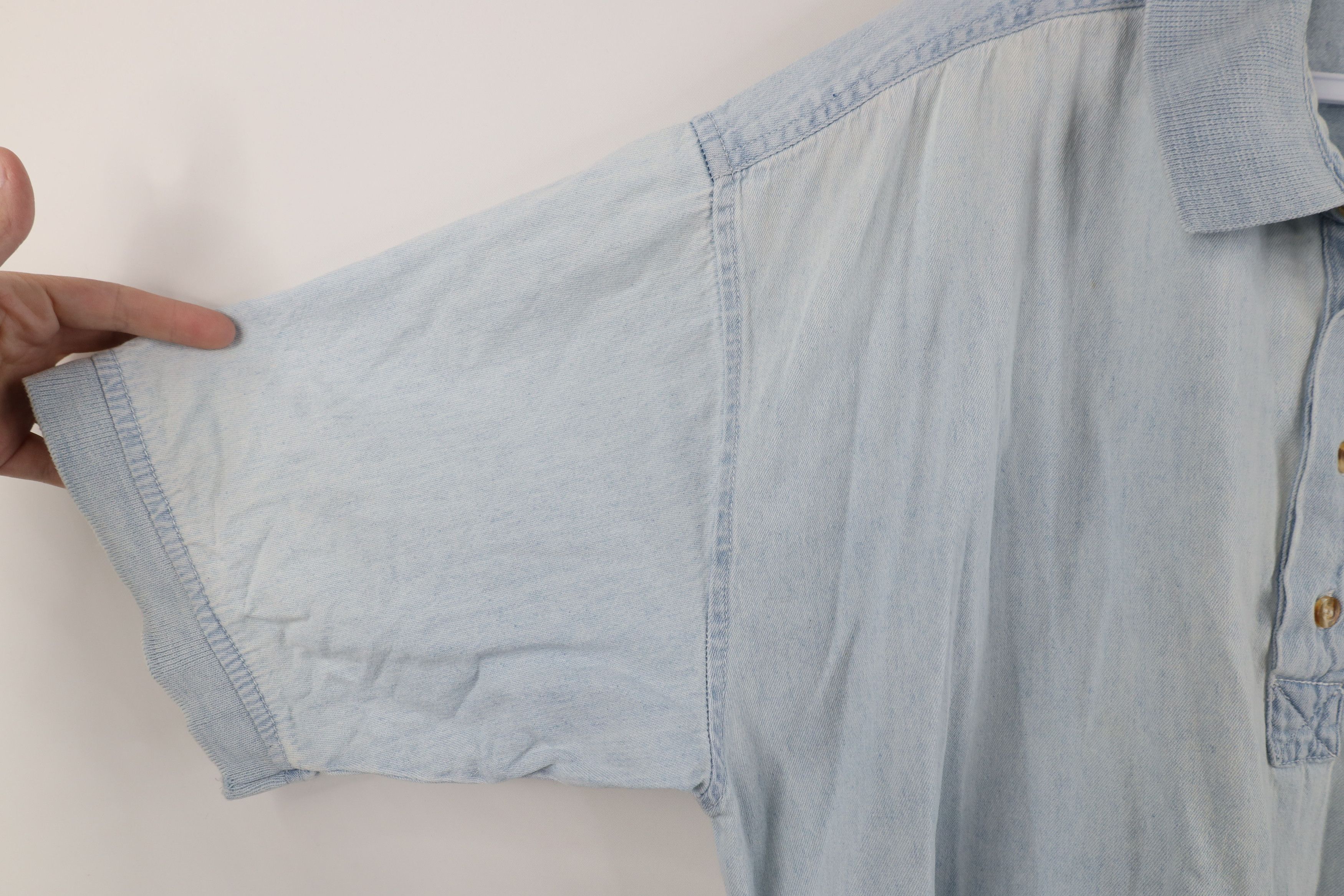 Vintage Vintage 90s Streetwear New Orleans French Quarter Denim Polo Size US L / EU 52-54 / 3 - 8 Thumbnail