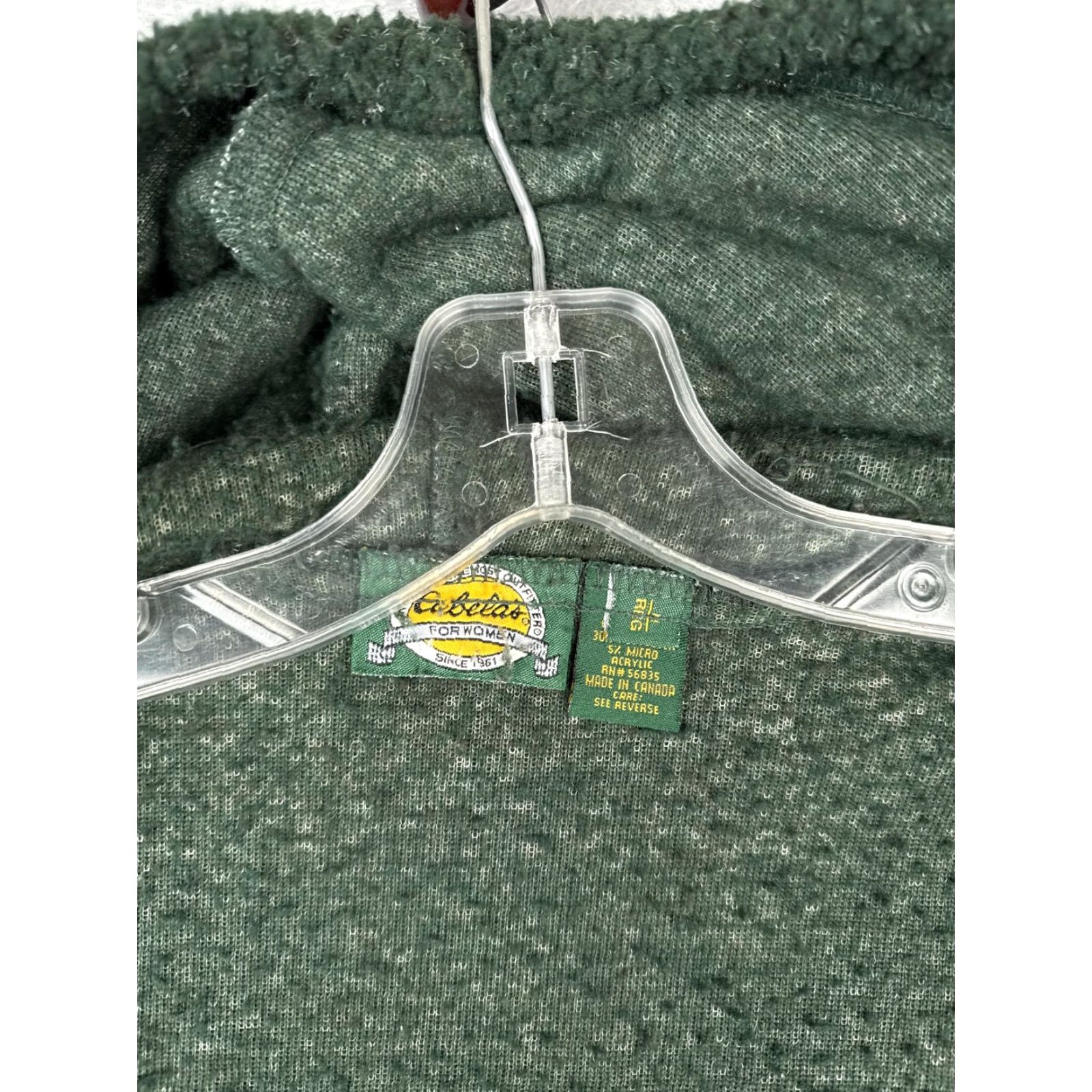 Vintage Cabela's For Women Jacket Green Sherpa Fleece Full Zip Hooded Pockets M Size M / US 6-8 / IT 42-44 - 3 Thumbnail