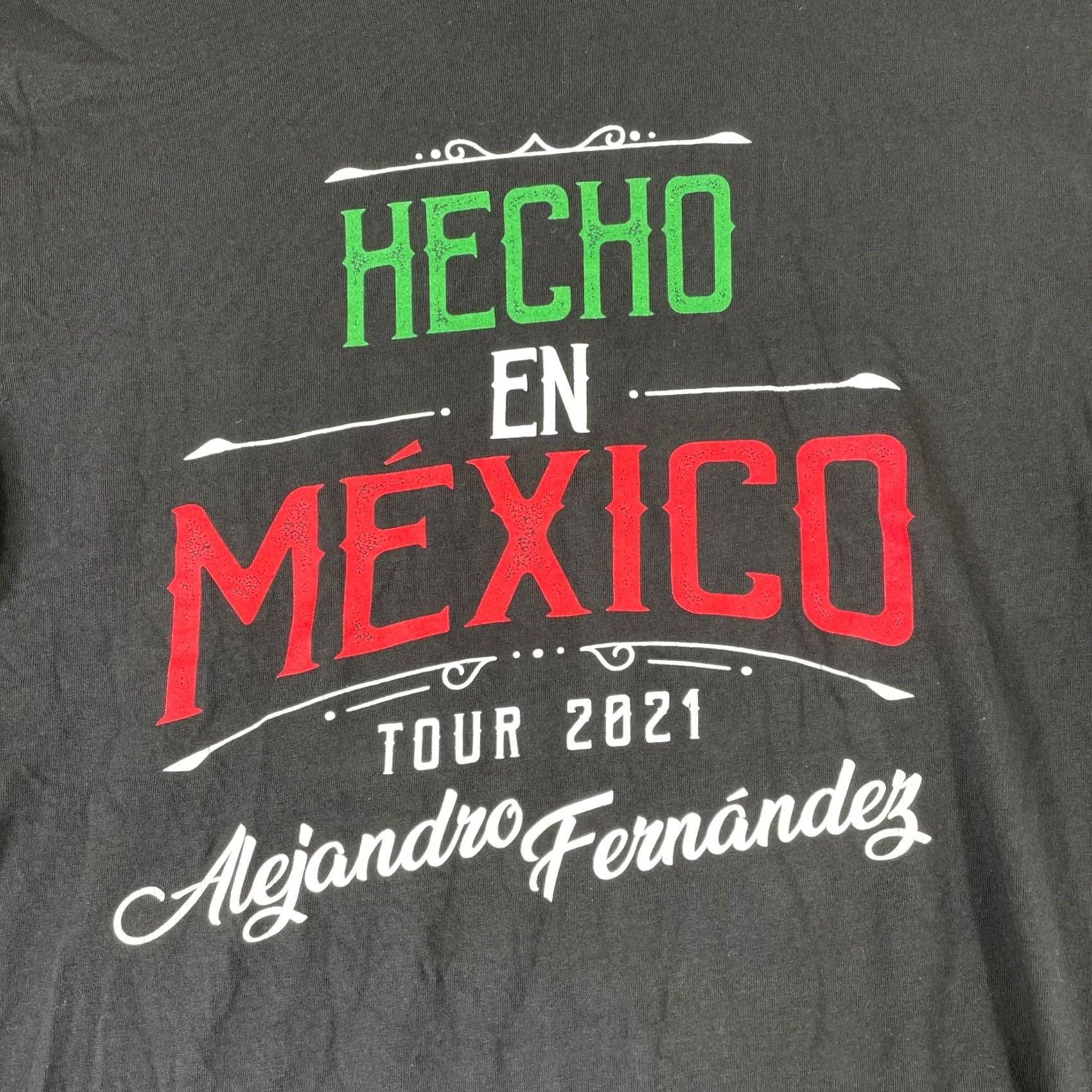 Vintage Alejandro Fernandez Hecho En Mexico Tour 2021 Shirt Mens Medium Black Graphic Size US M / EU 48-50 / 2 - 4 Thumbnail