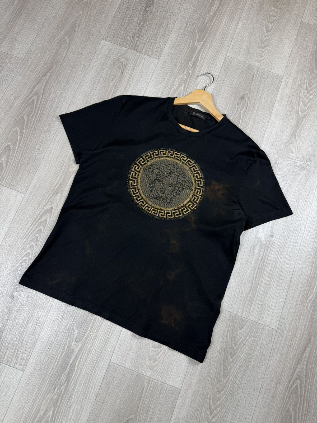 Versace Gianni Versace Distressed T Shirt Big Logo Medusa Size US L / EU 52-54 / 3 - 3 Thumbnail