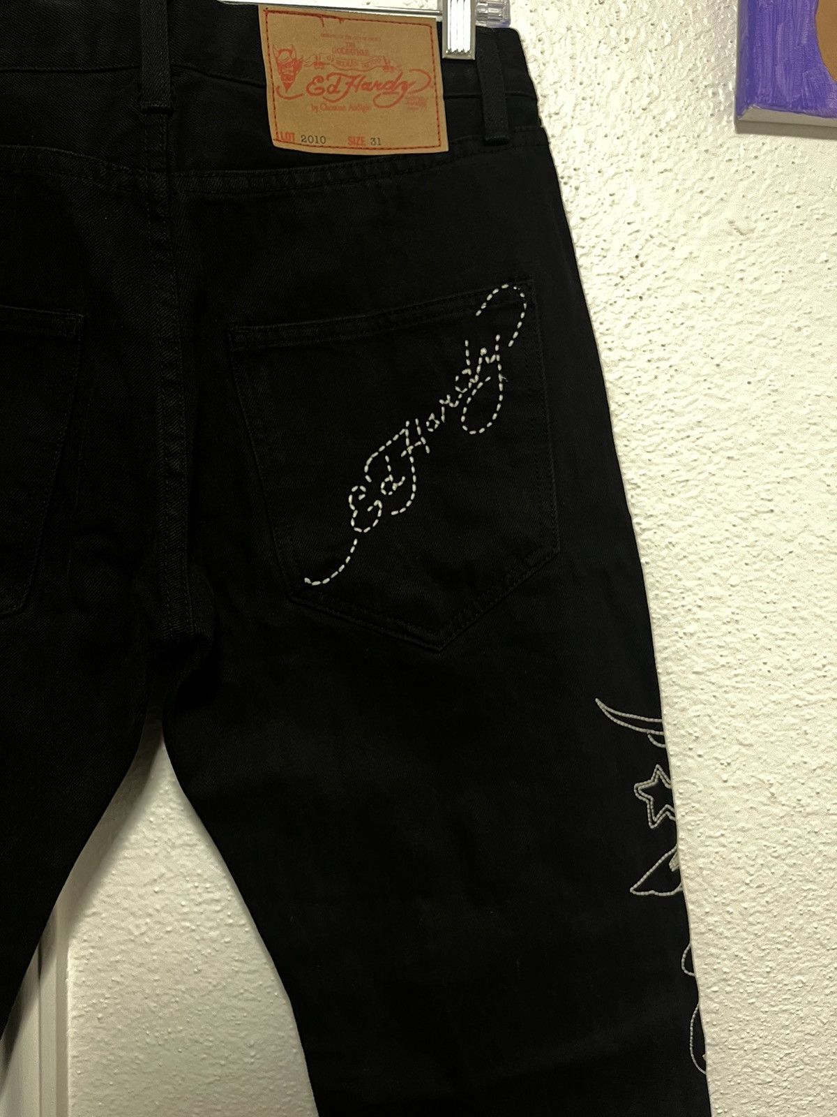 Ed Hardy × Vintage Death Before Dishonor Denim Size US 31 - 2 Thumbnail