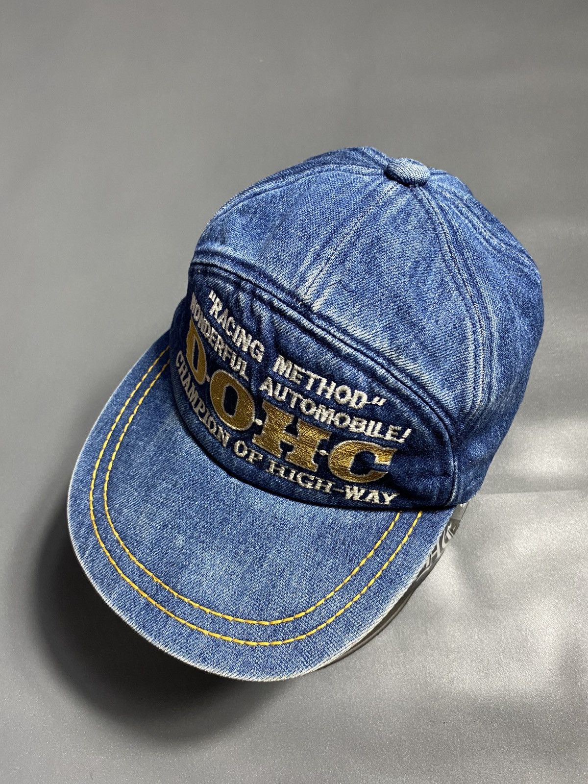 Vintage Vintage DOHC Racing Denim Hat Size ONE SIZE - 2 Thumbnail