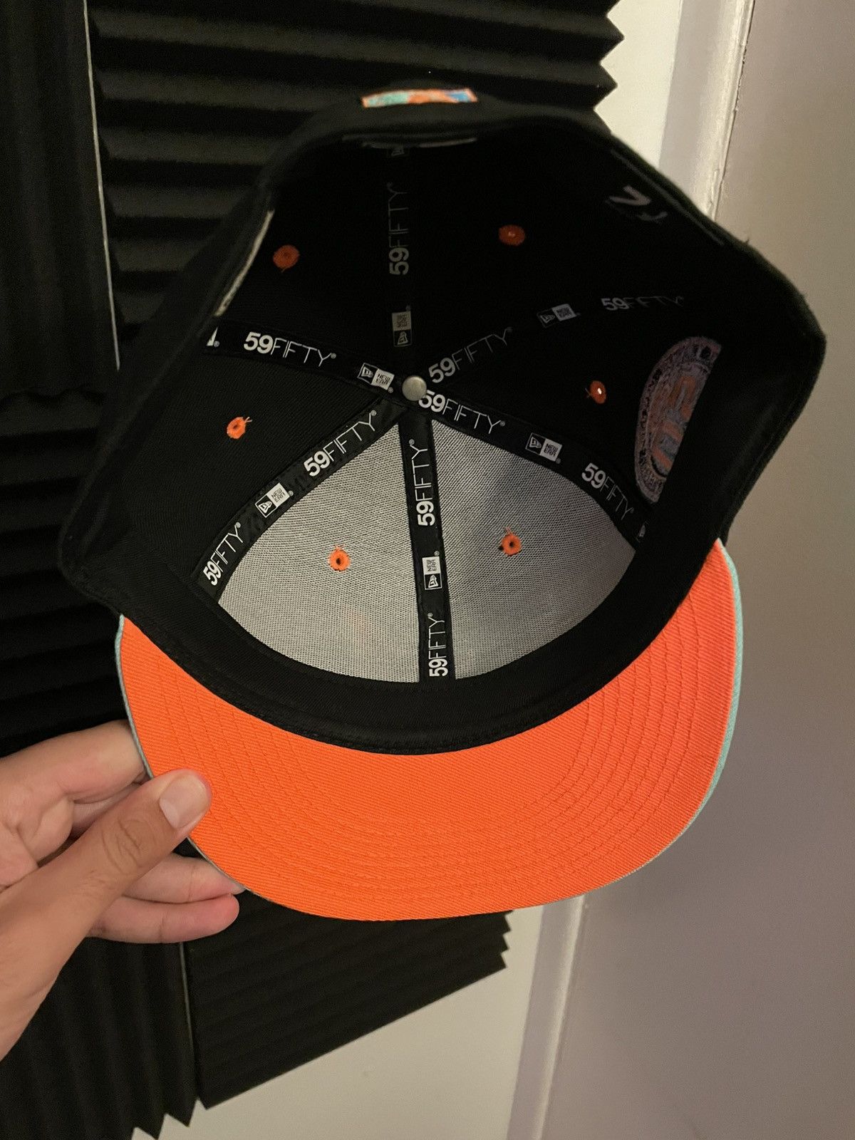 New Era 7 1/2 Capsule Hats Anaheim Angels Halloween FNF fitted hat Size ONE SIZE - 2 Thumbnail