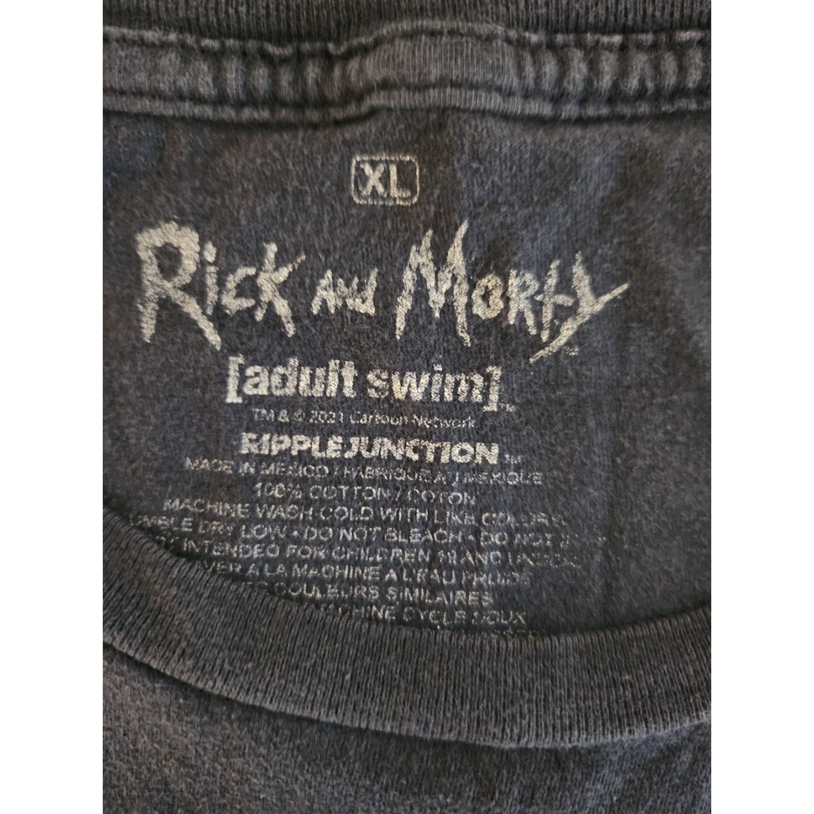 Ripple Junction Ripple Junction Rick And Morty Graphic Tee Shirt Blue XL Men Short Sleeve Crew Neck Cotton Size US 36 / EU 52 - 2 Thumbnail