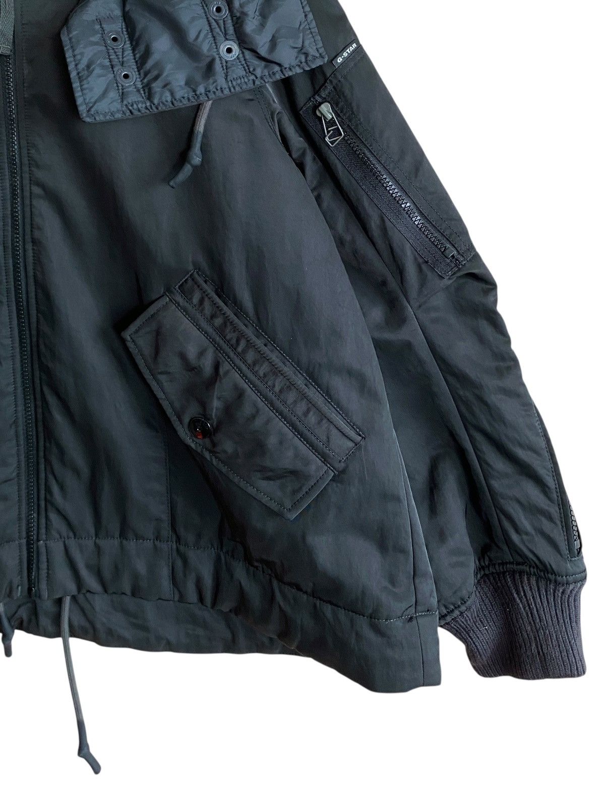 G-Star Rare Vintage G-star Raw Tactical Hoodie Bomber Jacket 2000s Size US S / EU 44-46 / 1 - 5 Thumbnail