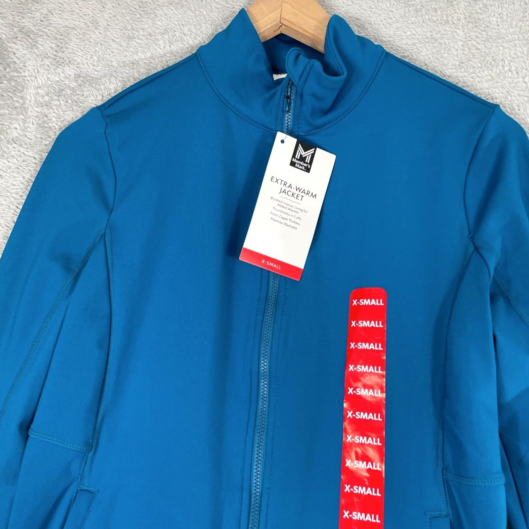 Altea Member's Mark Jacket Womens XS Teal Full Zip Thumbholes Fleece Lined Size XS / US 0-2 / IT 36-38 - 2 Thumbnail