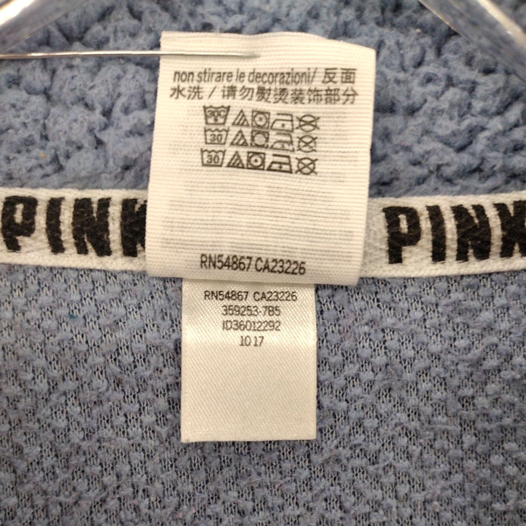 Victoria's Secret Victoria's Secret PINK Jacket Womens Small Blue Polar Fleece Half Zip Size S / US 4 / IT 40 - 6 Thumbnail