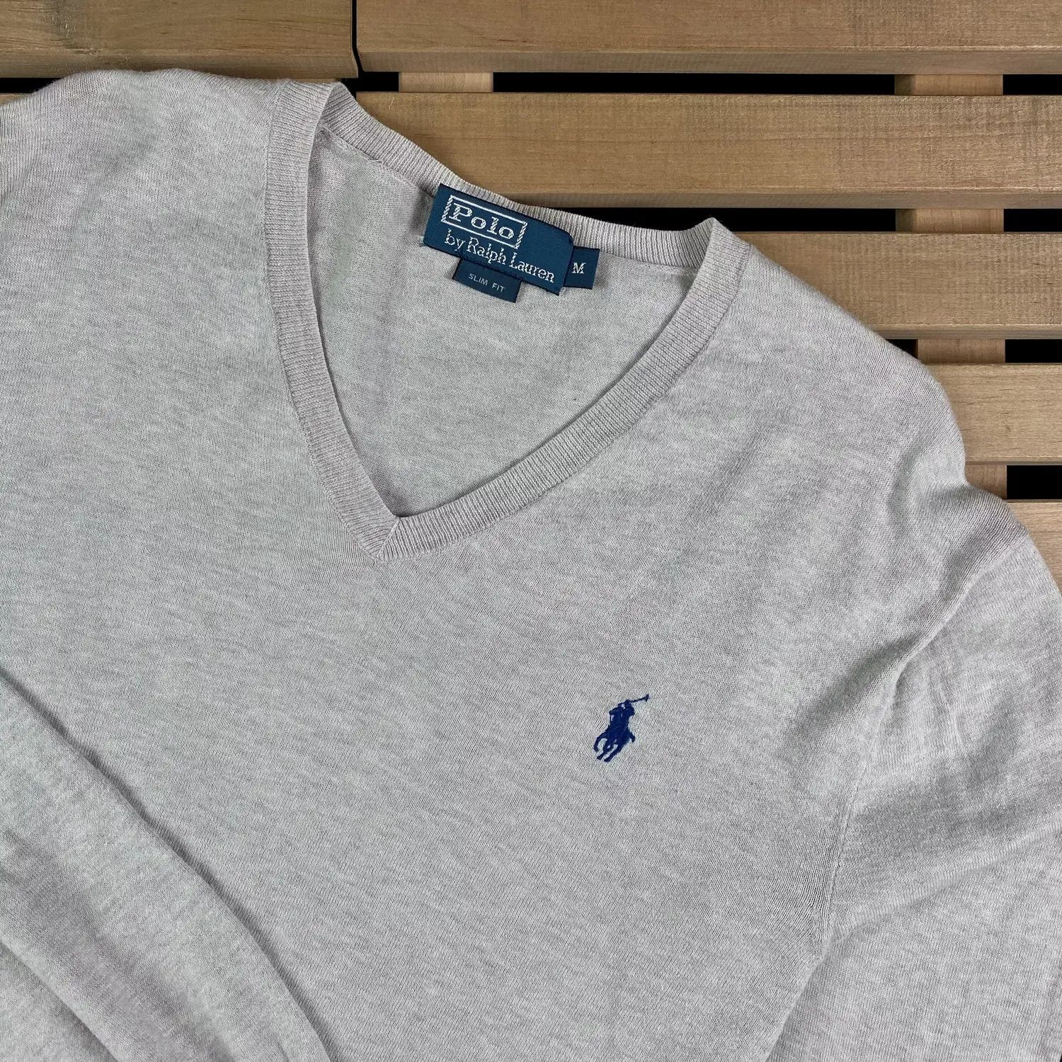 Polo Ralph Lauren Mens Jumper V Neck Polo Ralph Lauren Vintage Size M Size US M / EU 48-50 / 2 - 2 Thumbnail