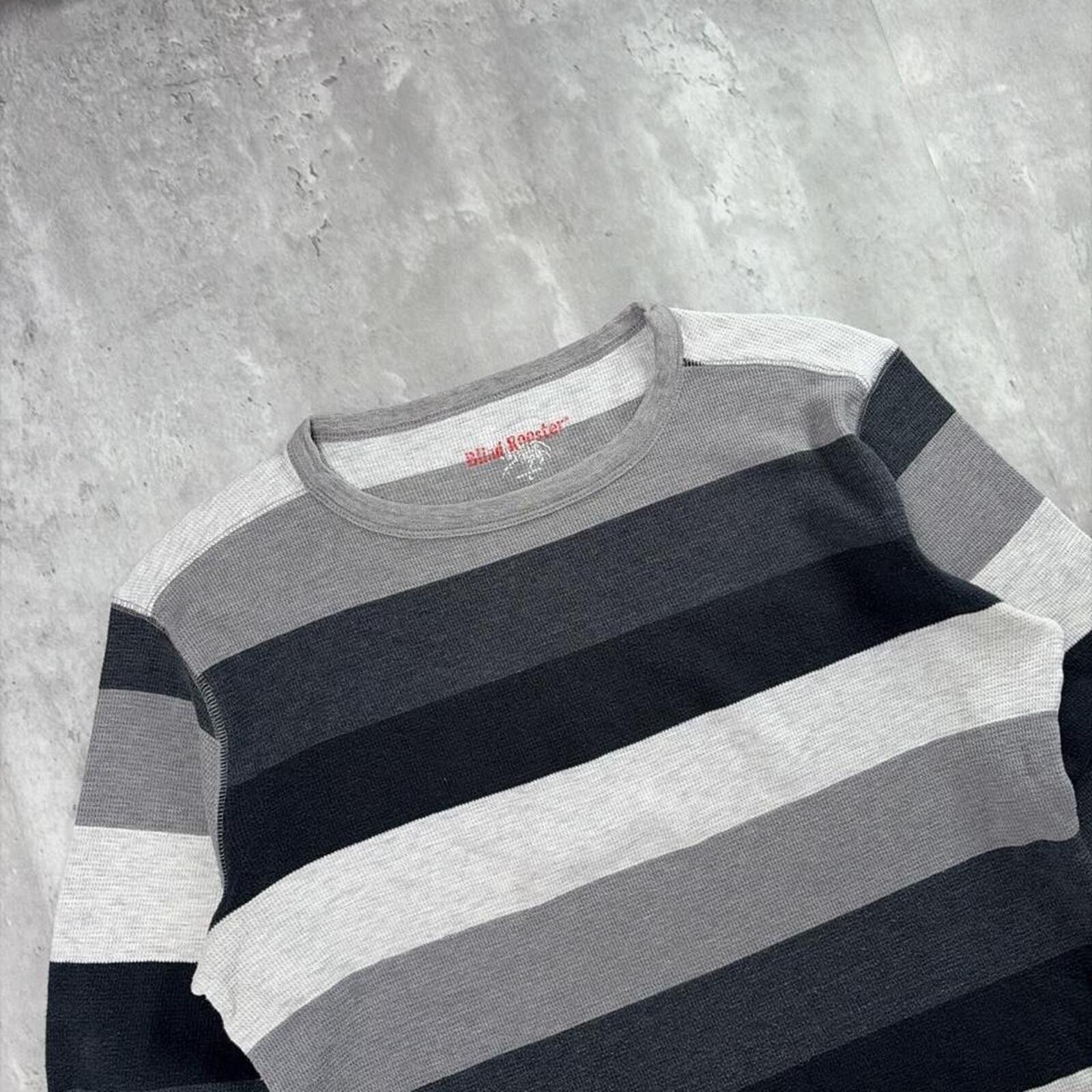 Other Y2K Blind Rooster Grunge Striped Long Sleeve Thermal Shirt Size US L / EU 52-54 / 3 - 5 Thumbnail