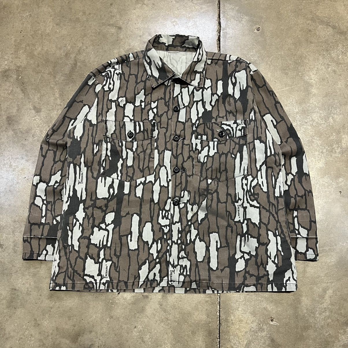 Vintage Vintage Camo Military Field Jacket Fatigue Hunting Trebark Size US XL / EU 56 / 4 - 6 Thumbnail