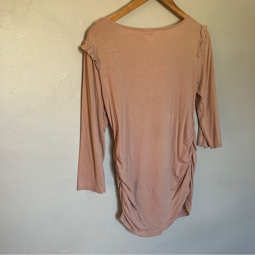 Designer Oh Baby by Motherhood Maternity 3/4 Sleeve Top Pink Small Size S / US 4 / IT 40 - 5 Thumbnail