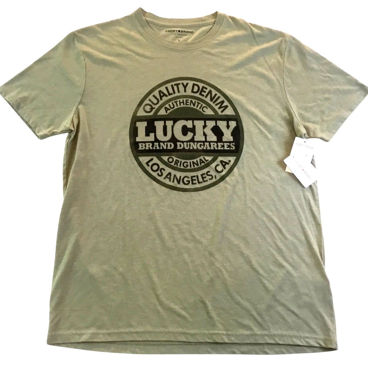 Lucky Brand Lucky Brand T-Shirt Center Logo Military Green NWT $39.50 Size US L / EU 52-54 / 3 - 1 Thumbnail
