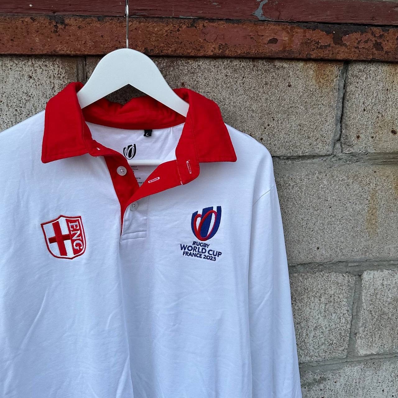 New England Outerwear VTG England Long sleeve T-shirts Rugby World Cup France Size US L / EU 52-54 / 3 - 3 Thumbnail