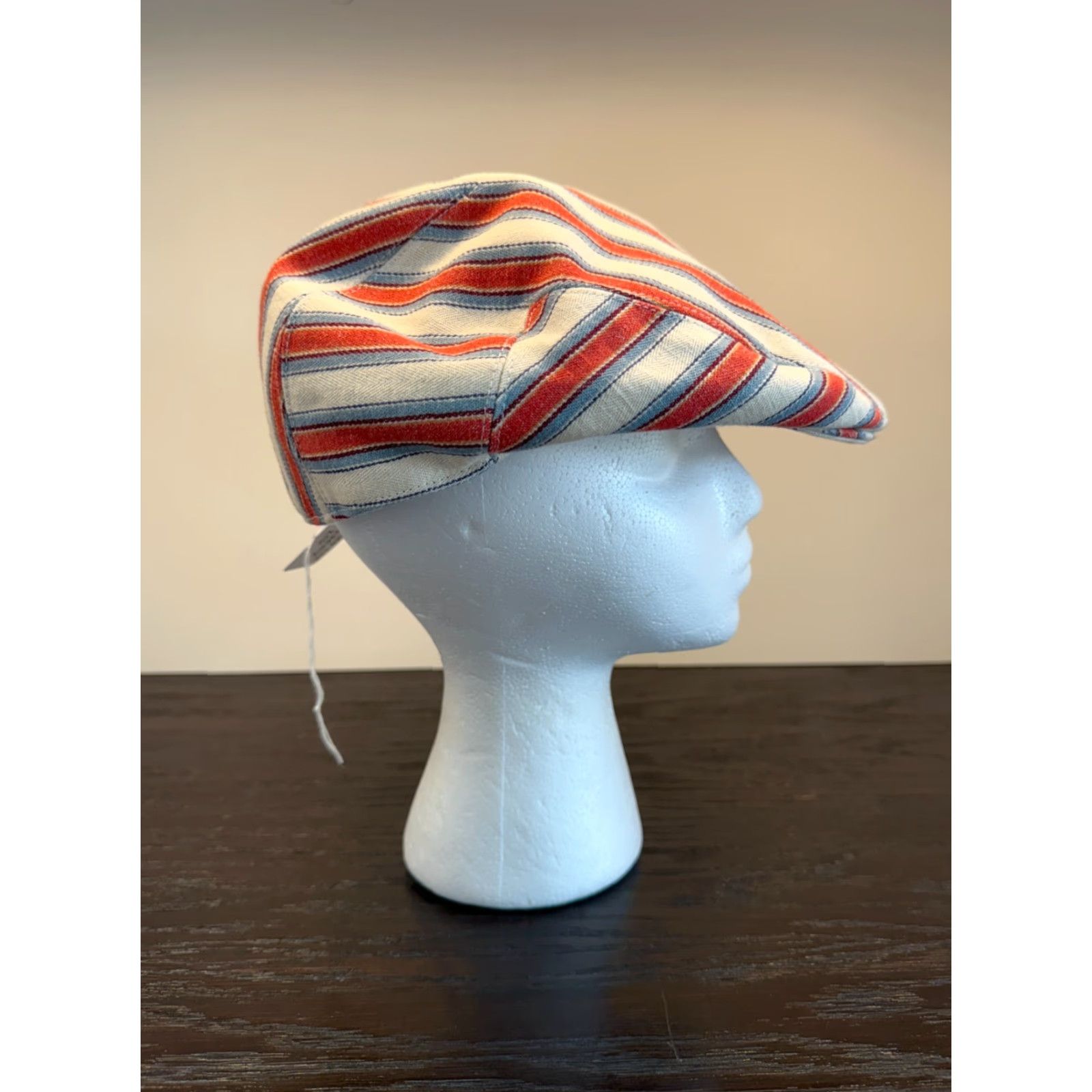 Etro Anthony Peto Hat Mens Small Regency Red Striped Twill Cap Made in France Size ONE SIZE - 3 Thumbnail