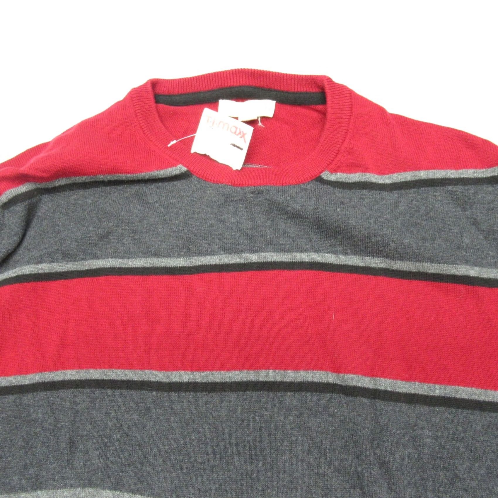 Vintage British Khaki Sweater Mens XL Red Striped Cotton Crew Neck Knit Pullover NEW Size US XL / EU 56 / 4 - 5 Thumbnail