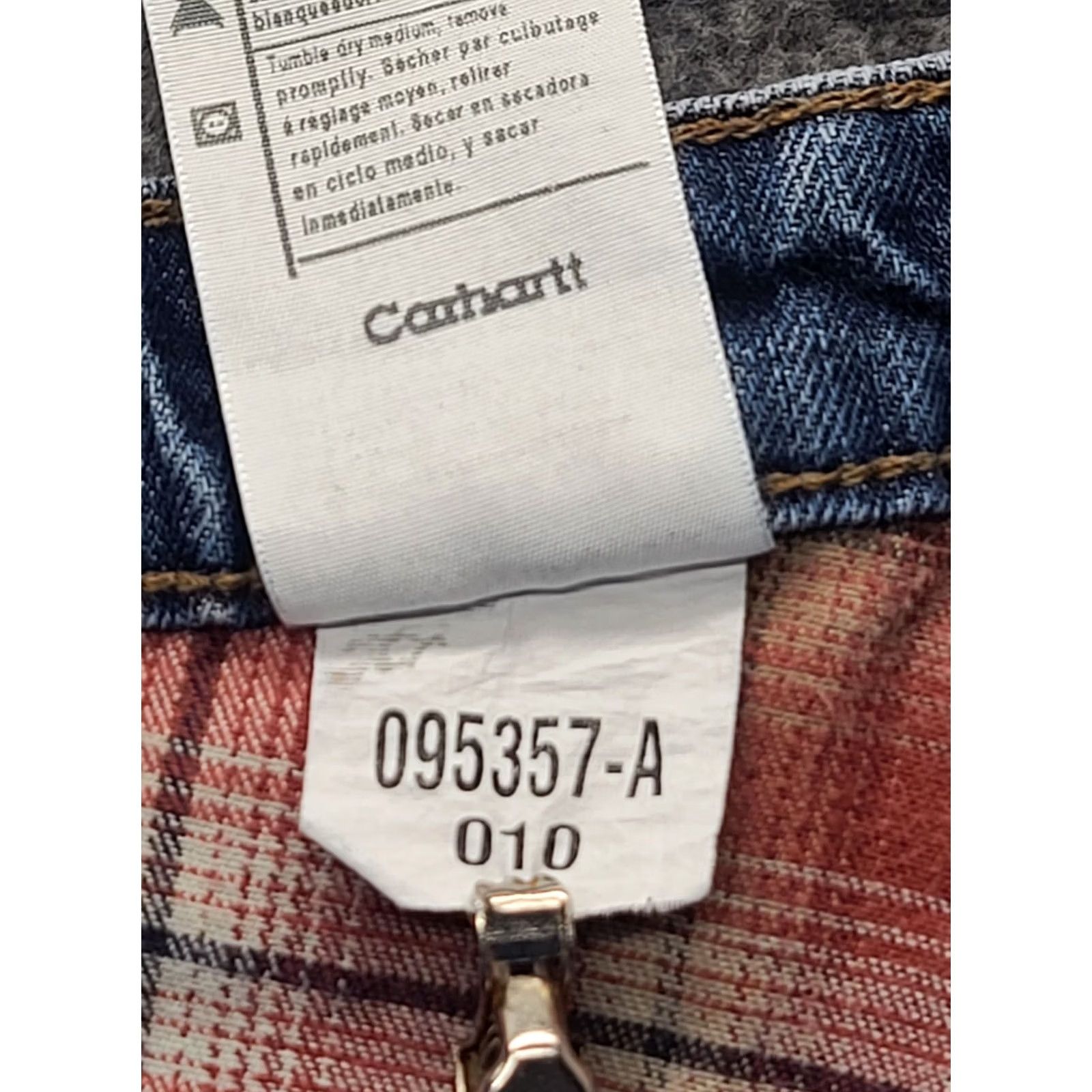Carhartt Carhartt Jeans Womens 16x32 Regular Flannel Lined Straight Leg Blue 100% Cotton Workwear Mens? No. Size 38" / US 16 / IT 52 - 3 Thumbnail