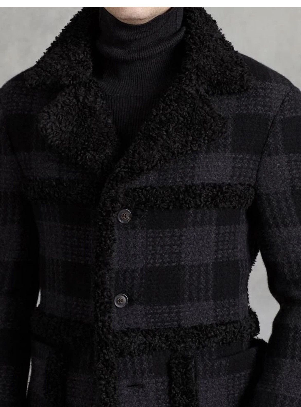 John Varvatos Button Front Faux Fur Coat. 48 Size US M / EU 48-50 / 2 - 16 Thumbnail