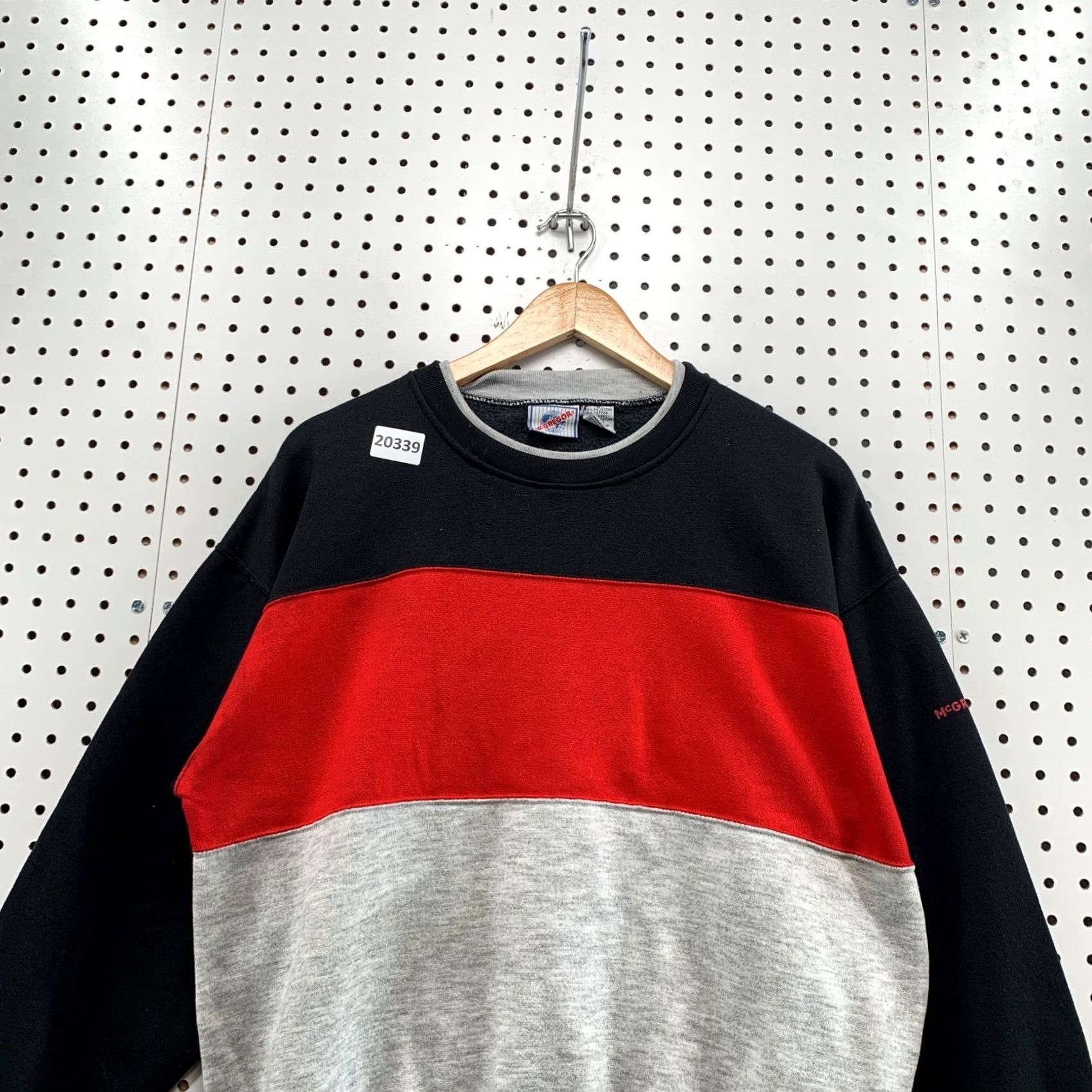 McGregor Vintage McGregor Striped Crewneck Sweatshirt - Large Black, Red, 23.5x26 - Mens Size US S / EU 44-46 / 1 - 5 Thumbnail