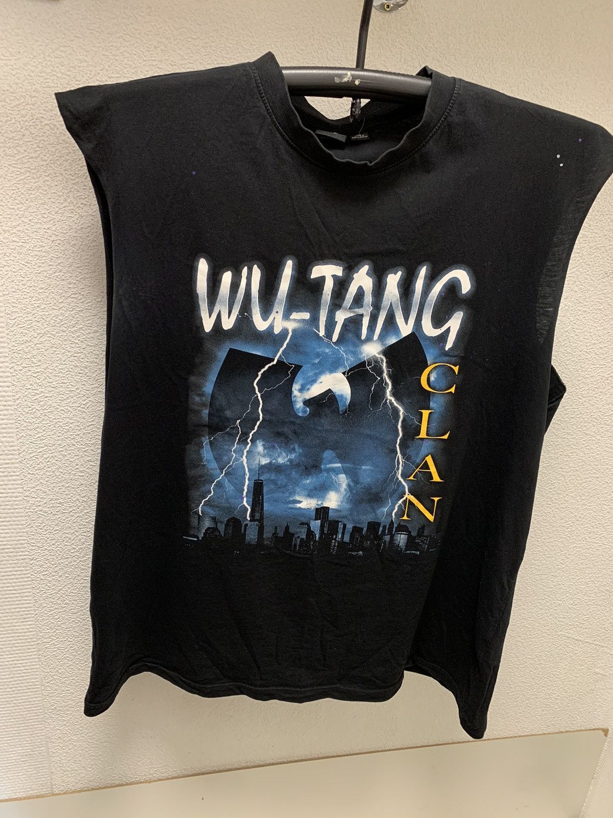 Wu-Tang Clan Wu-Tang clan big logo black sleeveless Xl size vintage Wear Size US XL / EU 56 / 4 - 4 Thumbnail