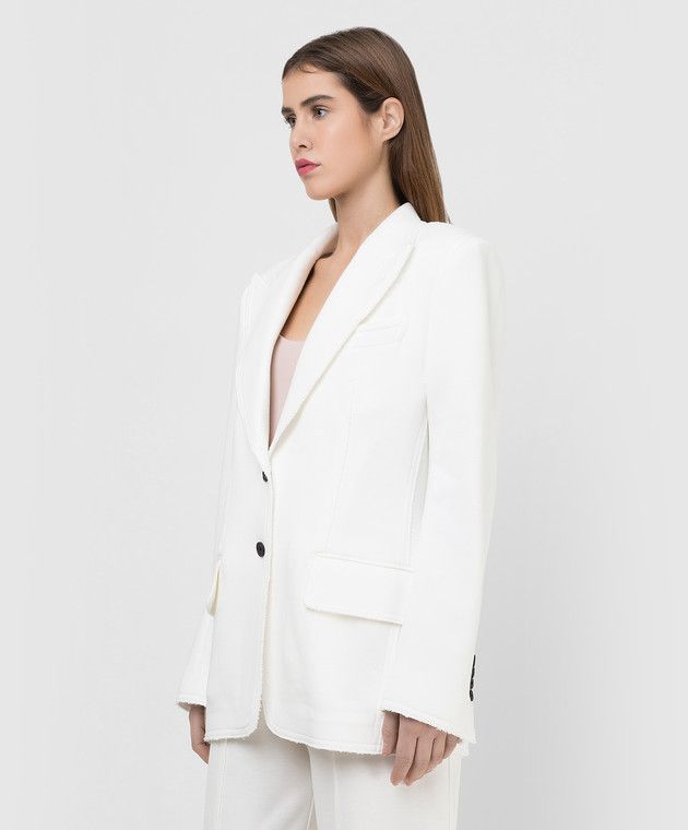 Tom Ford o1y0126 Blazer in White Size M / US 6-8 / IT 42-44 - 2 Thumbnail