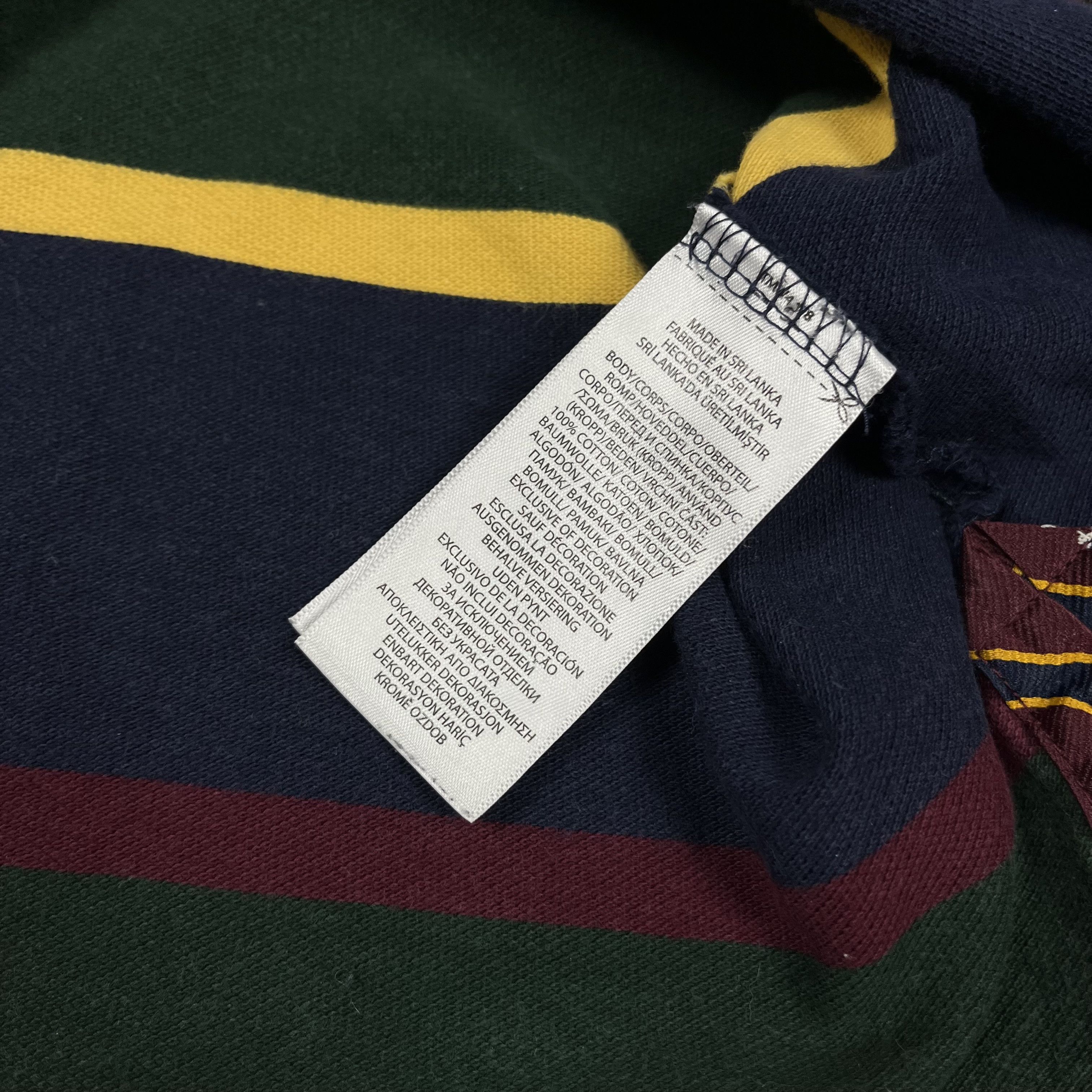 Polo Ralph Lauren Polo Ralph Lauren Polo Bear Rugby Stripped Polo Shirt Size US S / EU 44-46 / 1 - 11 Thumbnail