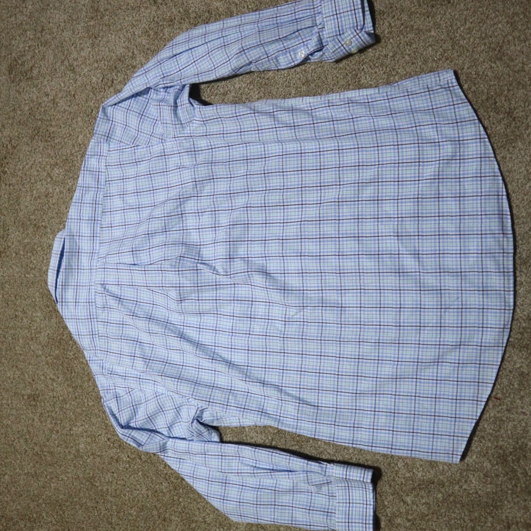 Club Room Club Room Shirt Men 16.5 32/33 Blue Checkered Button-Down Long Sleeve Cotton Blends Plaid Stretch Regular Size US L / EU 52-54 / 3 - 8 Thumbnail
