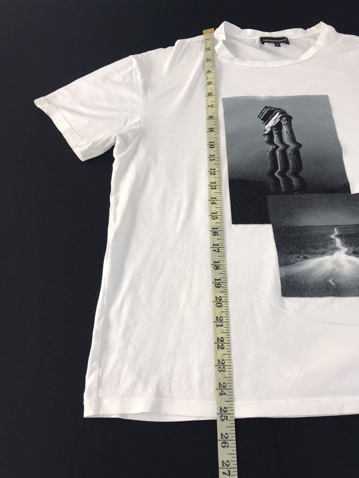 Emporio Armani Italian Brand Big Graphic Screen Printed Tee