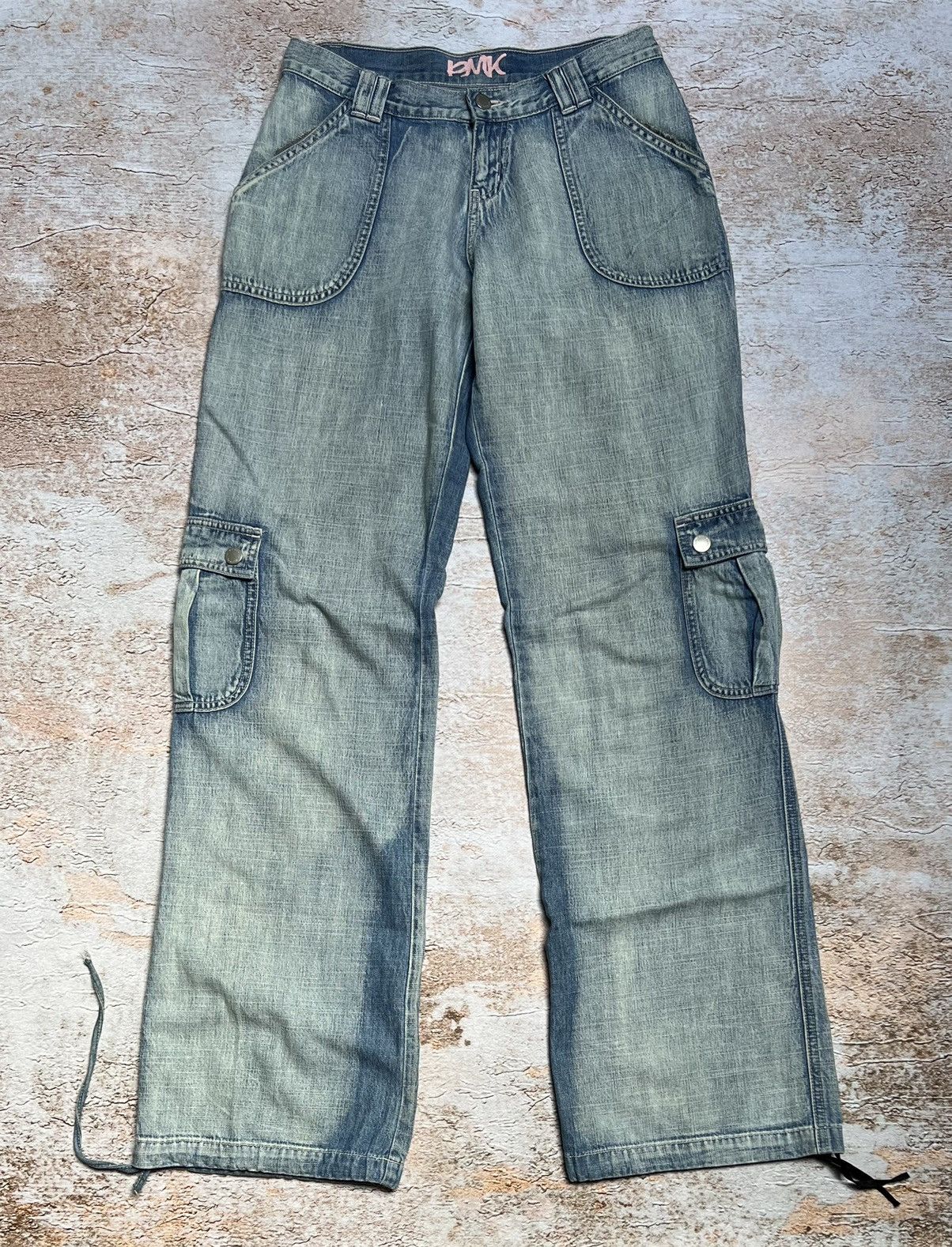 Japanese Brand × Vintage Vintage Japanese cargo washed flare jeans Size 28" / US 6 / IT 42 - 1 Thumbnail