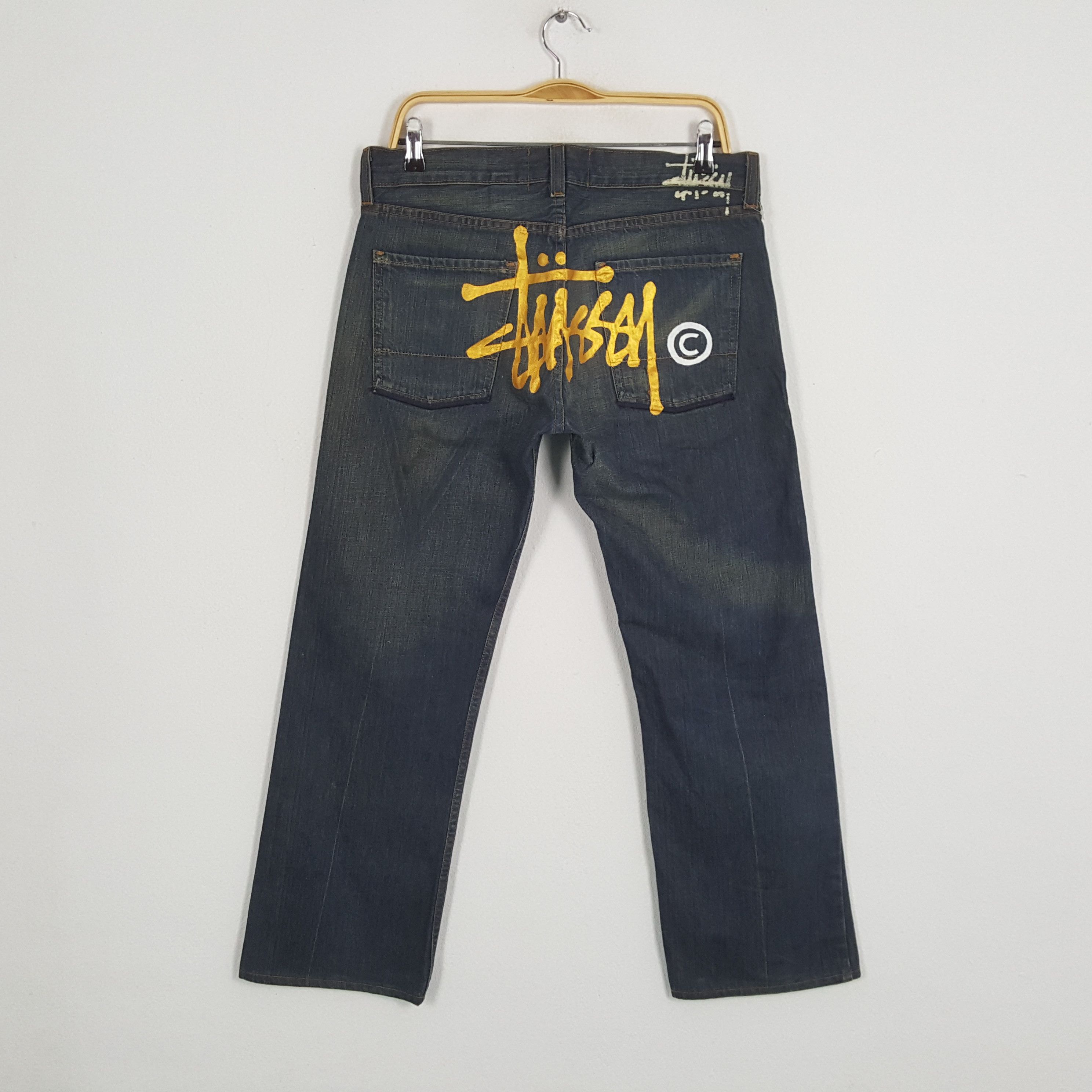 Stussy × Vintage Vintage STUSSY American Streetwear Style Big Logo Jeans Size US 32 / EU 48 - 1 Thumbnail