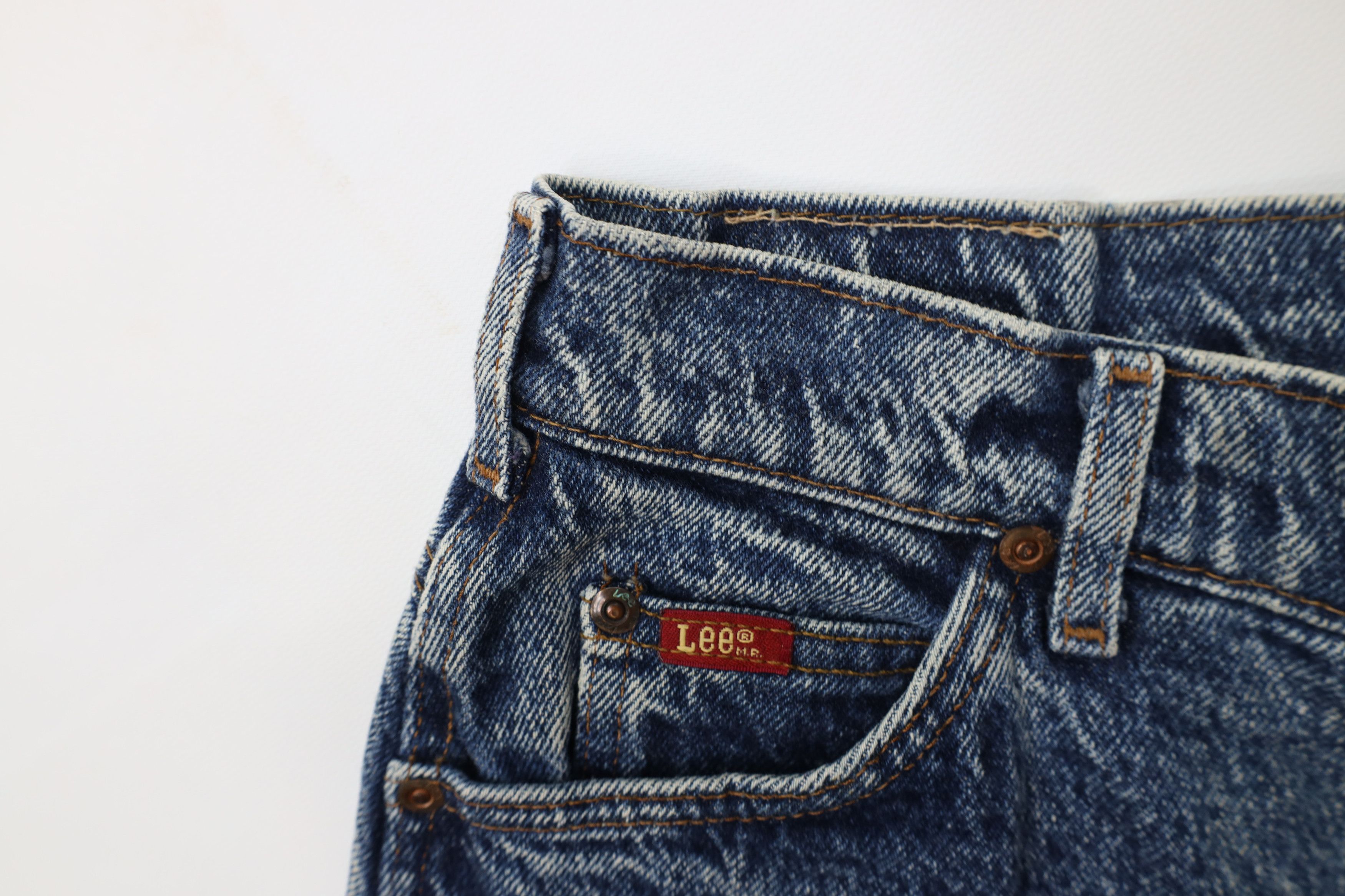 Lee Vintage 90s Lee Acid Wash Relaxed Tapered Leg Jeans USA Size 36" / US 14 / IT 50 - 8 Thumbnail