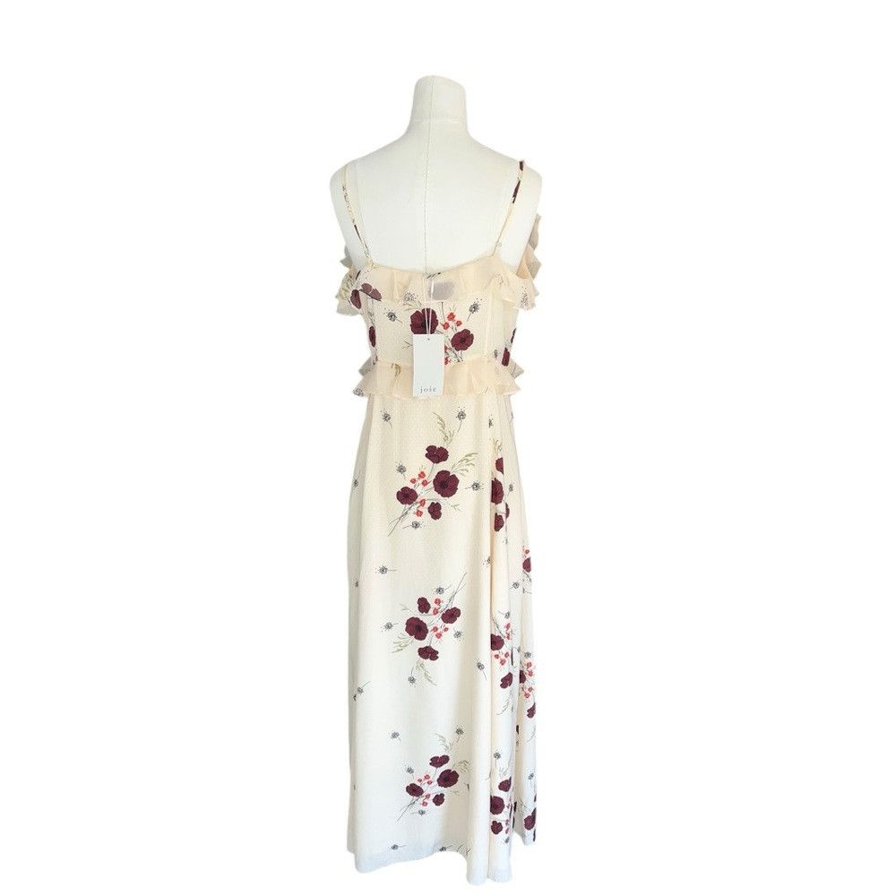 Joie JOIE NWT Joie Cassiel Floral 100% Silk Ruffle Maxi Dress in Size L / US 10 / IT 46 - 4 Thumbnail