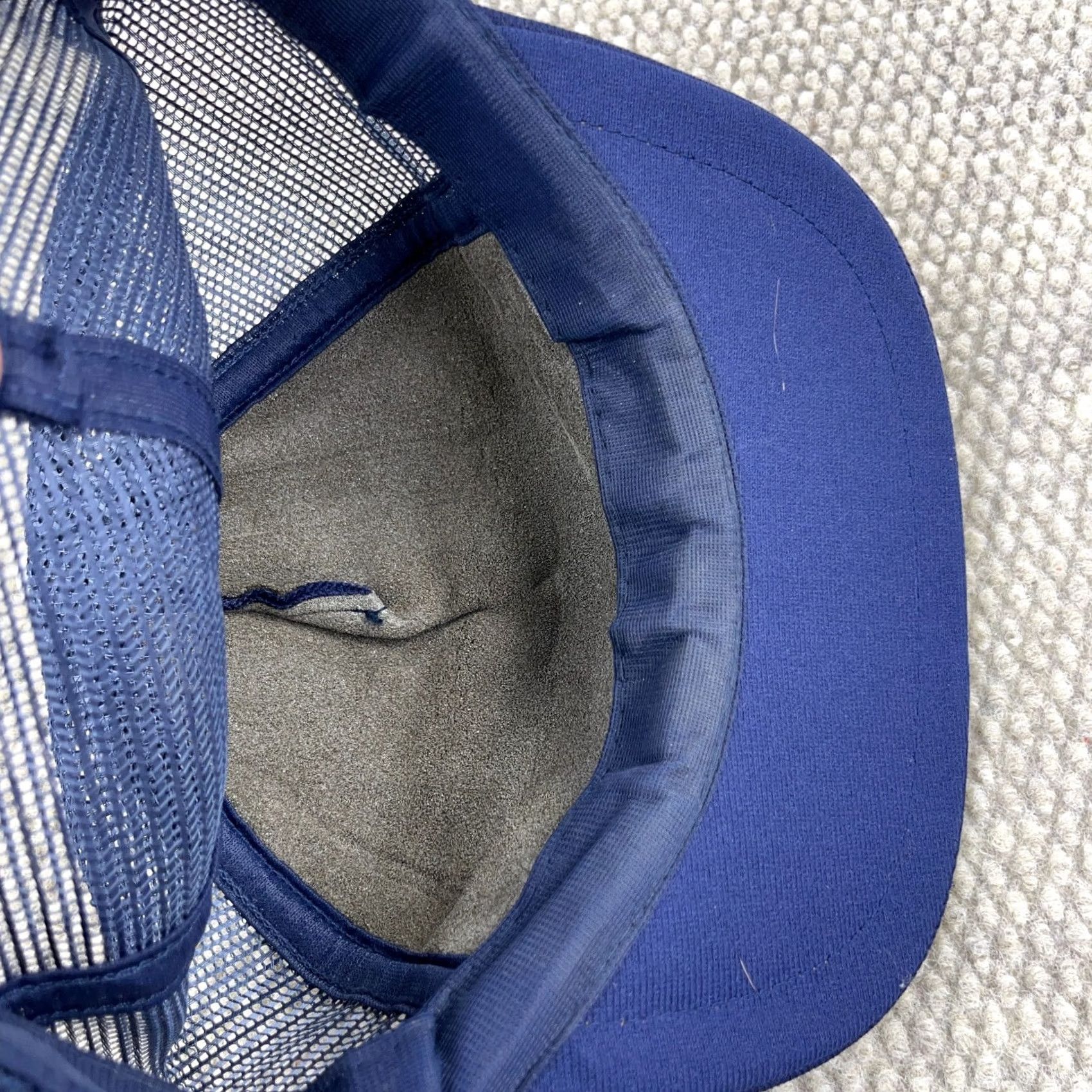 Vintage VINTAGE Comedy Stripe Trucker Hat Cap 80s USA Made Funny Joke Blue Adult Adjustable Mens Size ONE SIZE - 6 Thumbnail
