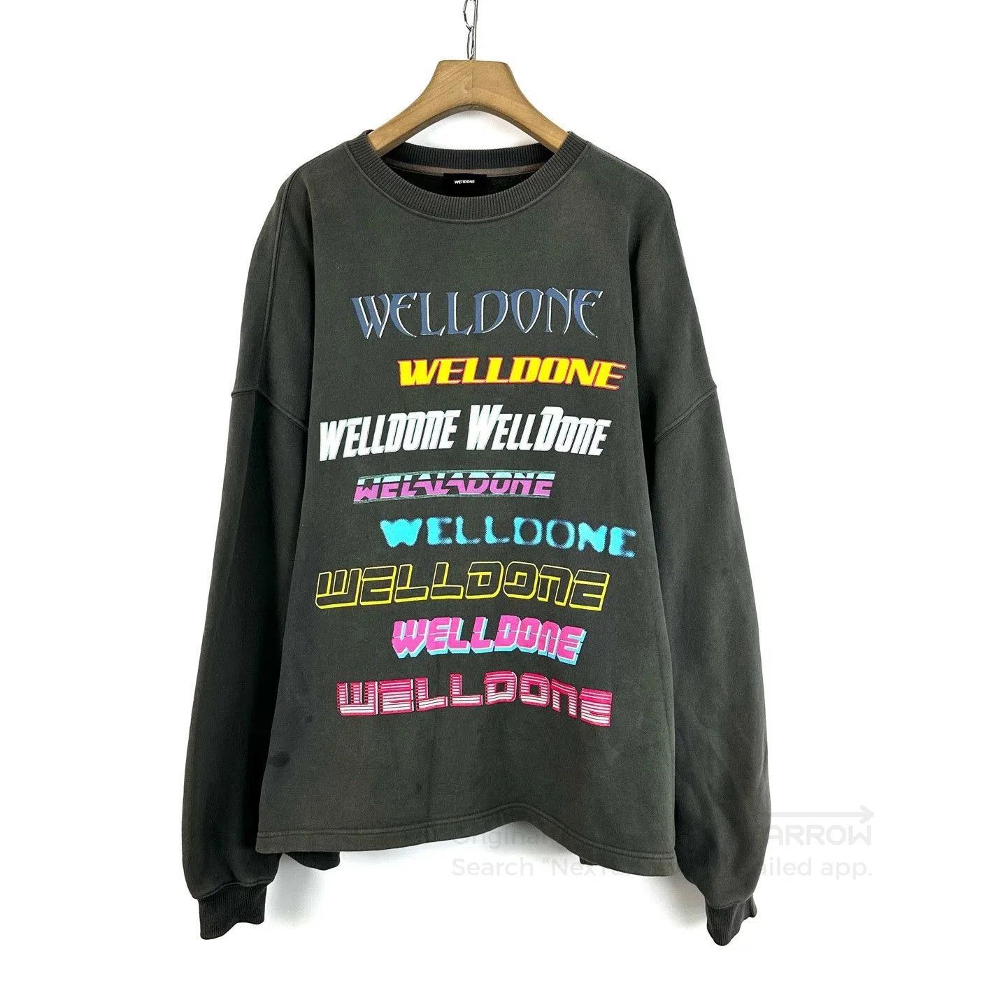 WE11DONE Welldone Letter Barrage Logo Sweatshirt. Size US S / EU 44-46 / 1 - 1 Thumbnail