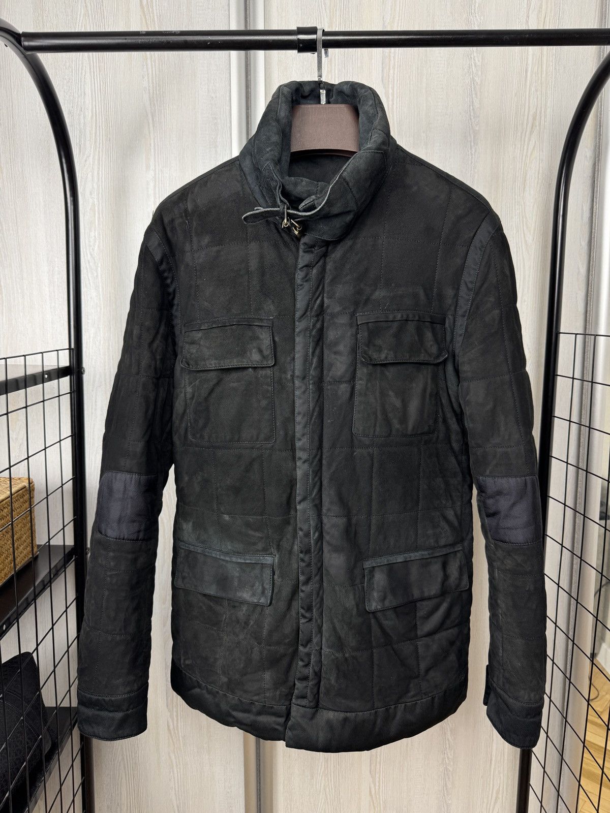 Yves Saint Laurent Yves Saint Laurent Rive Gauche leather suede biker jacket Size US L / EU 52-54 / 3 - 1 Thumbnail