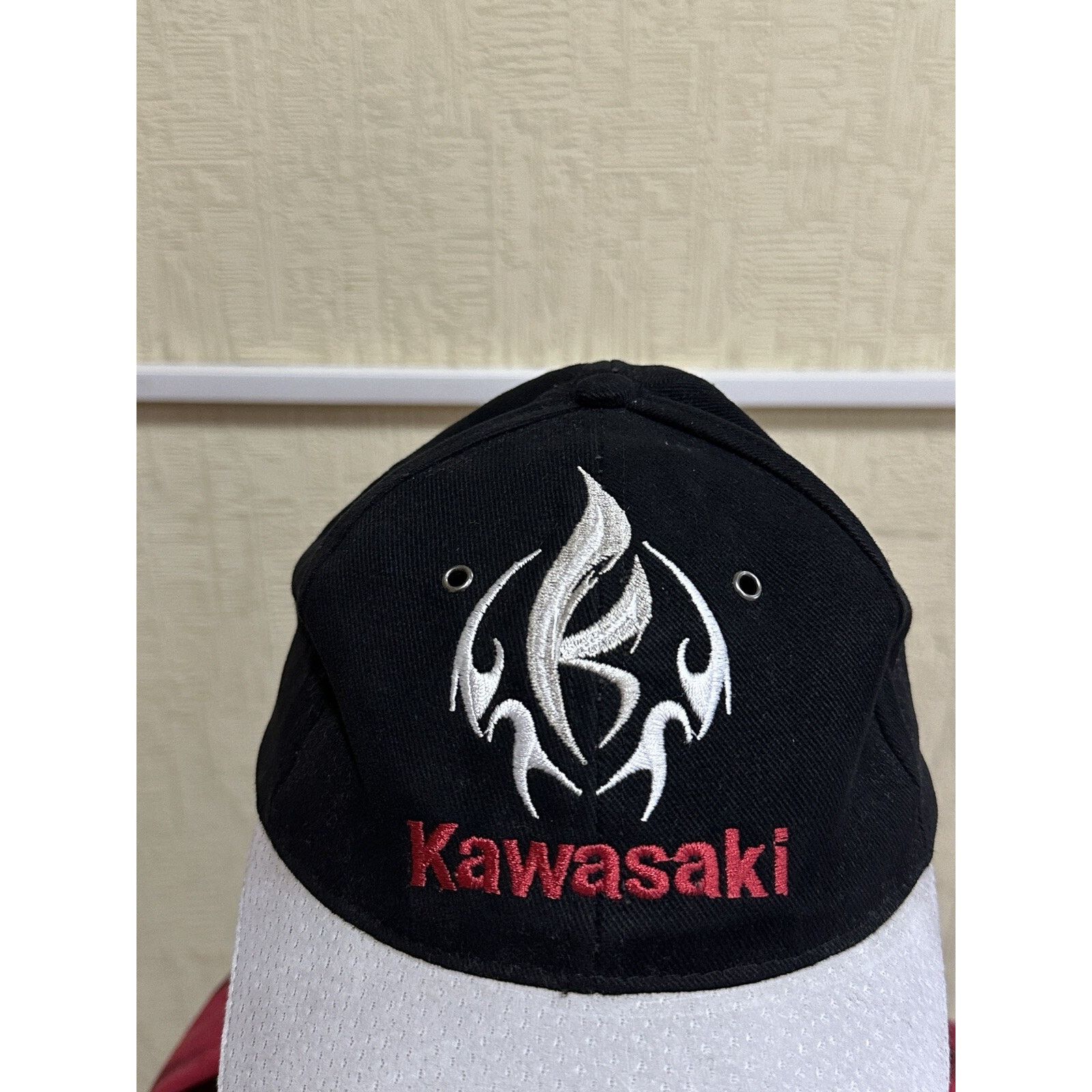 Vintage Vintage 90’s Kawasaki Motorcycle Racing Men’s Baseball Cap Size ONE SIZE - 5 Thumbnail